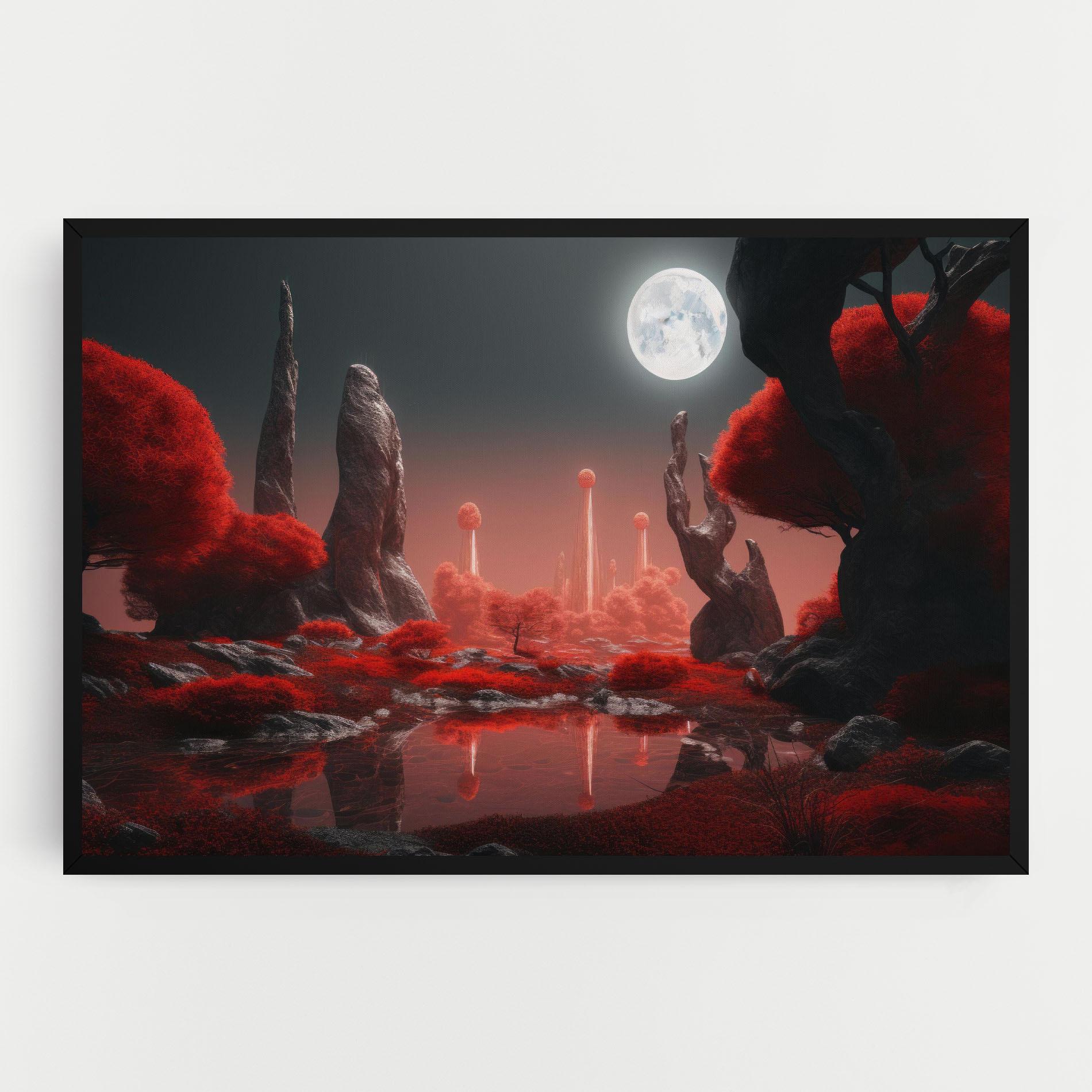Vászonkép Red Alien Trees mockup 0