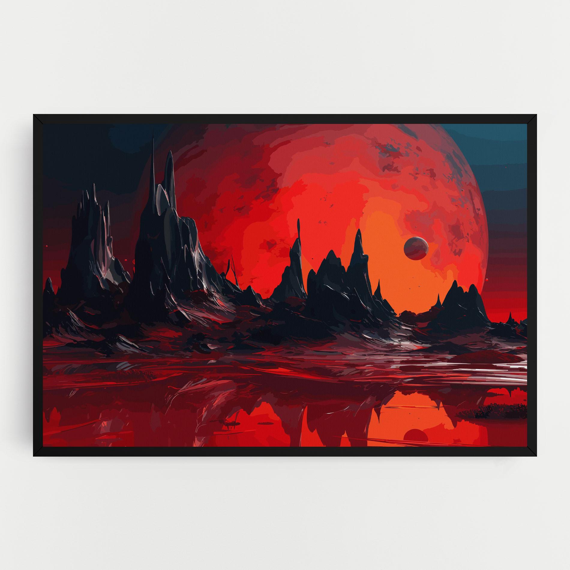 Vászonkép Red Moon World mockup 0