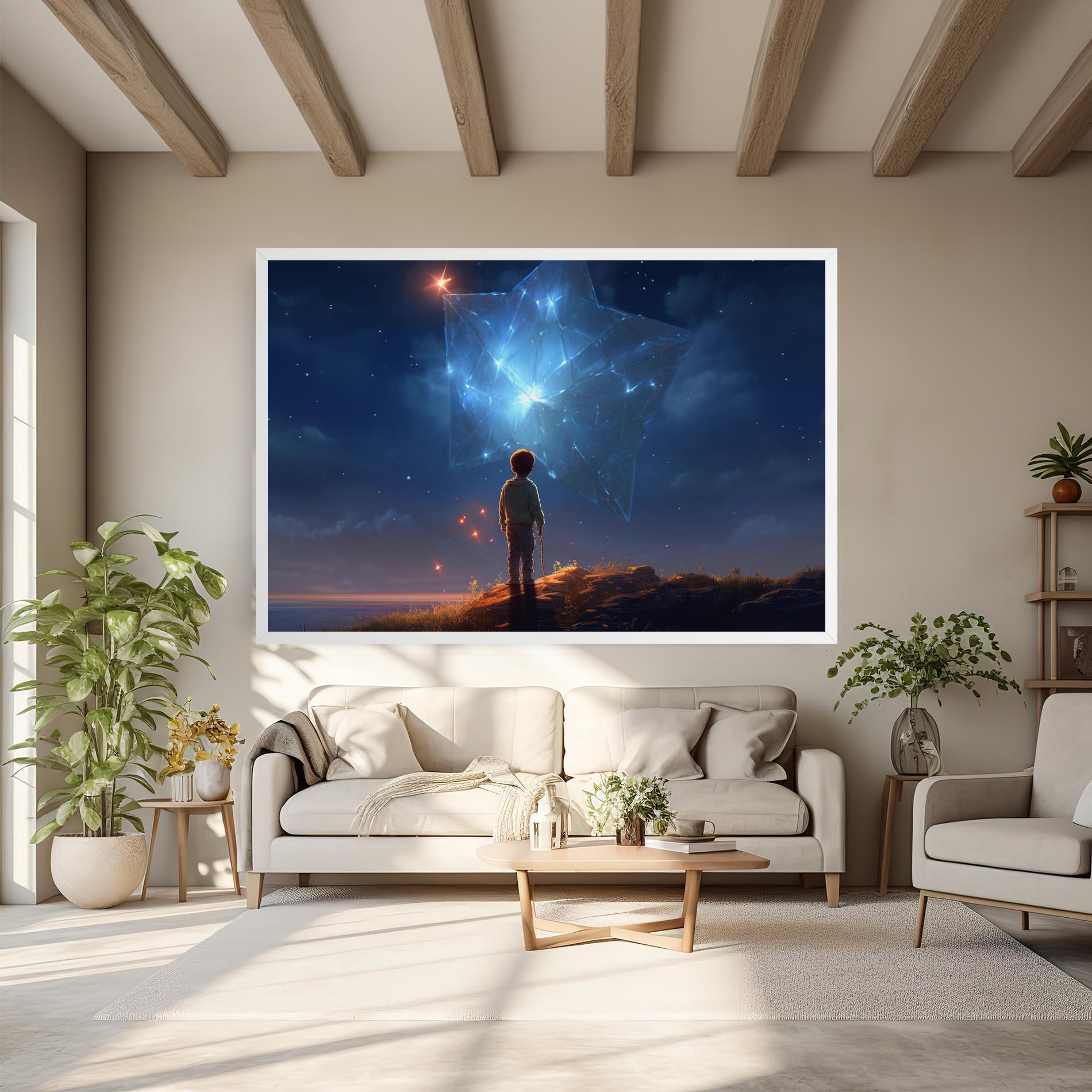 Vászonkép Blue Star Floating mockup 6