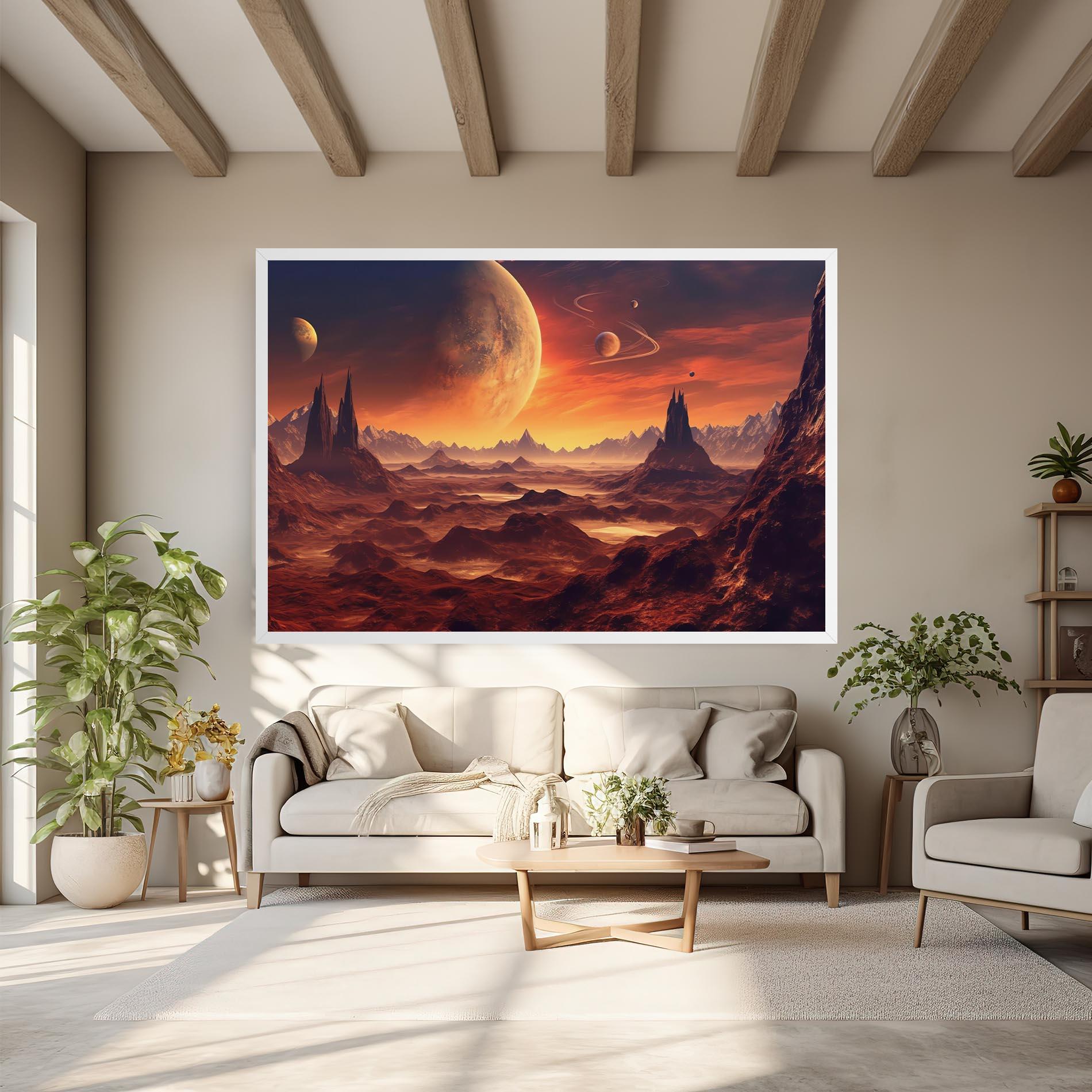 Vászonkép Fiery Orange Sunset mockup 6