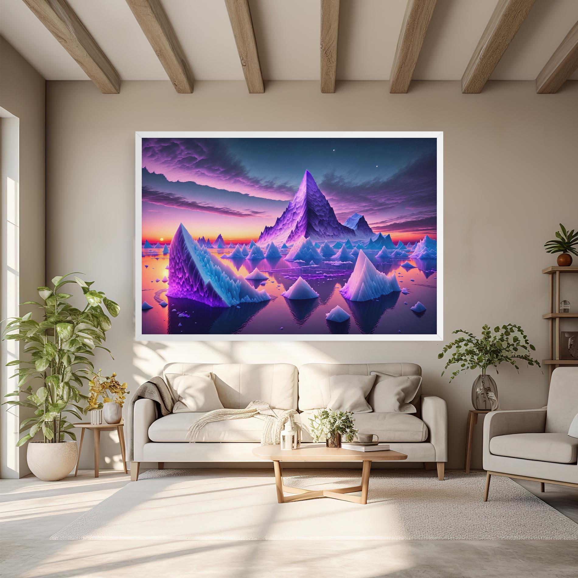 Vászonkép Floating Iceberg mockup 6