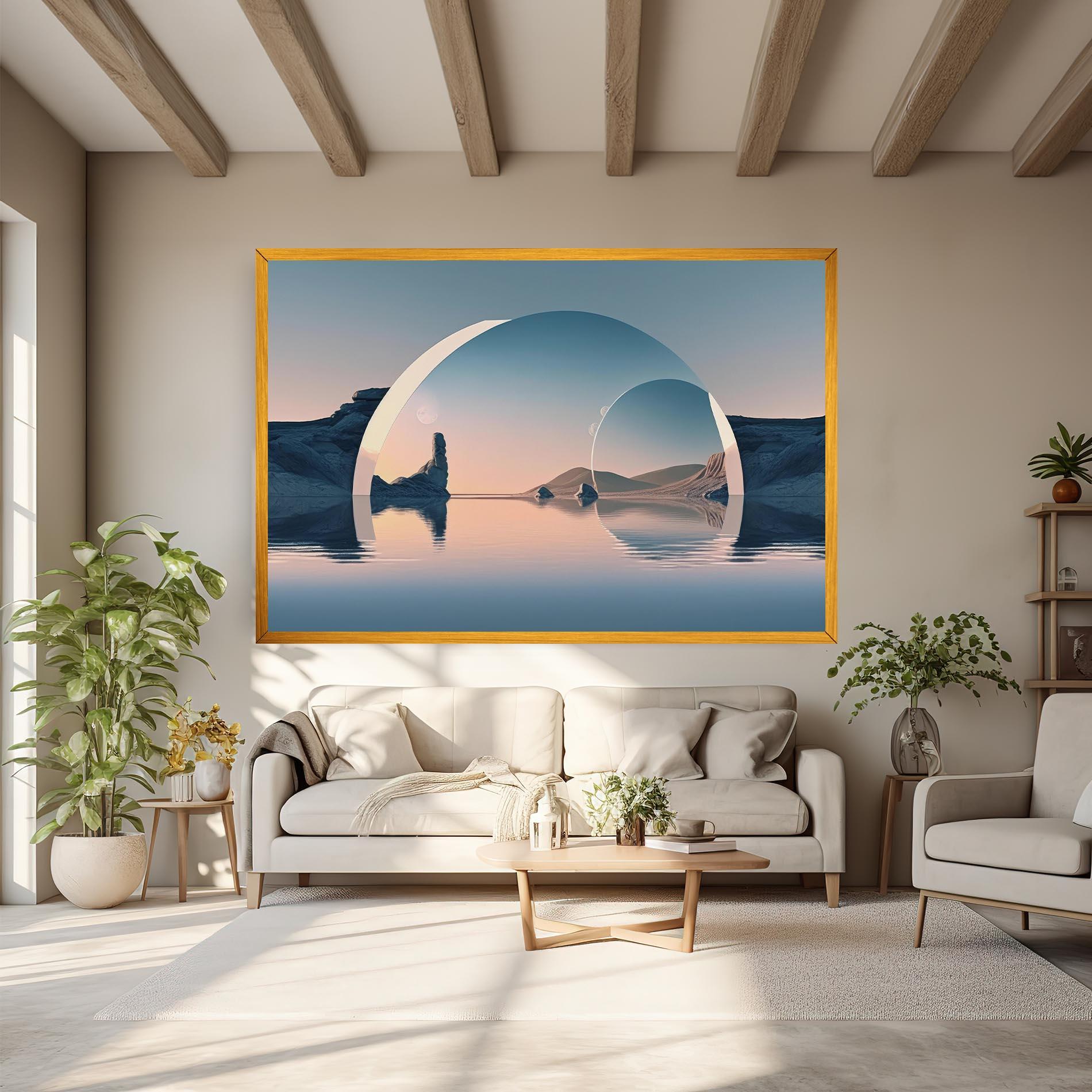 Vászonkép 3d Fantastic Elements mockup 6