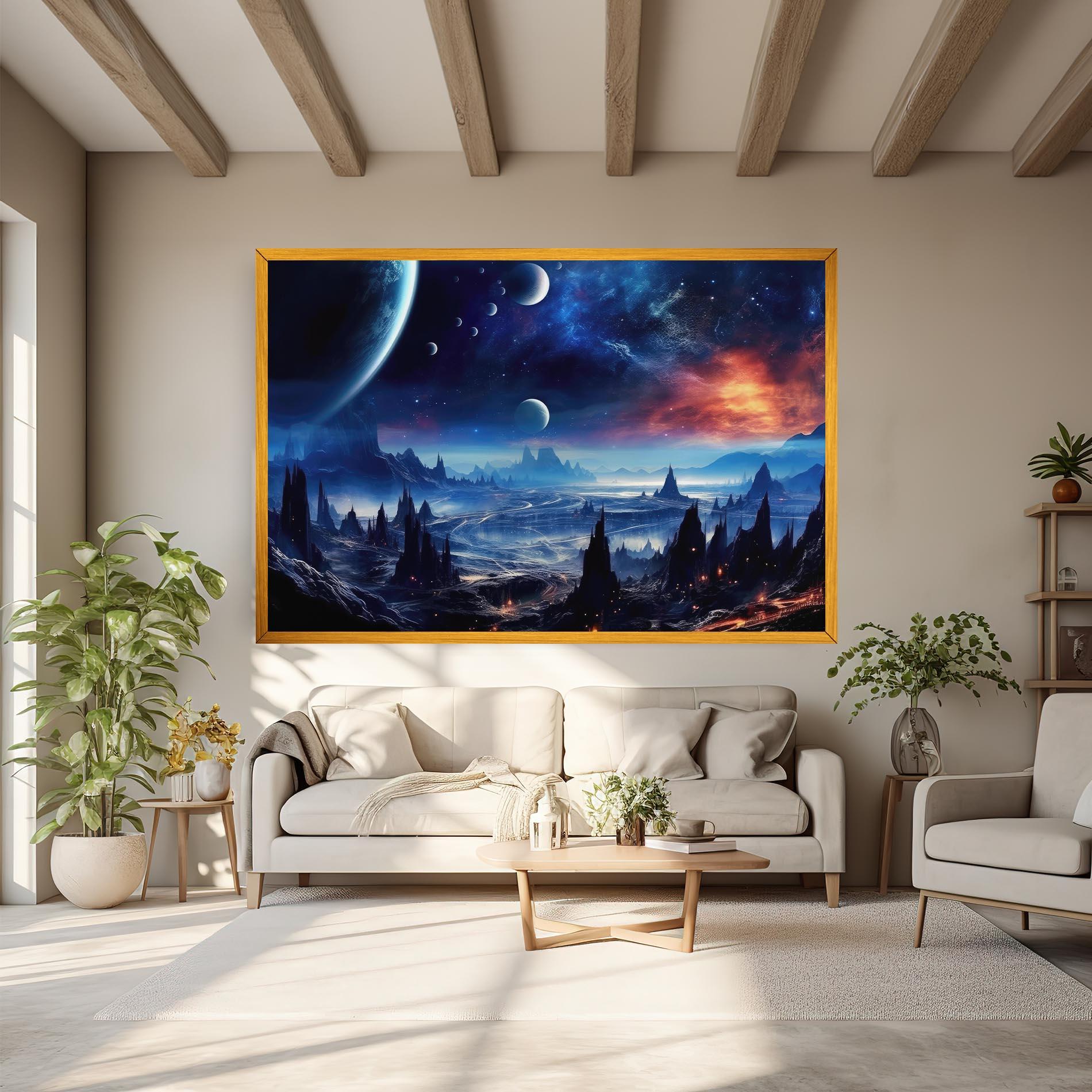 Vászonkép Planets And Stars mockup 6