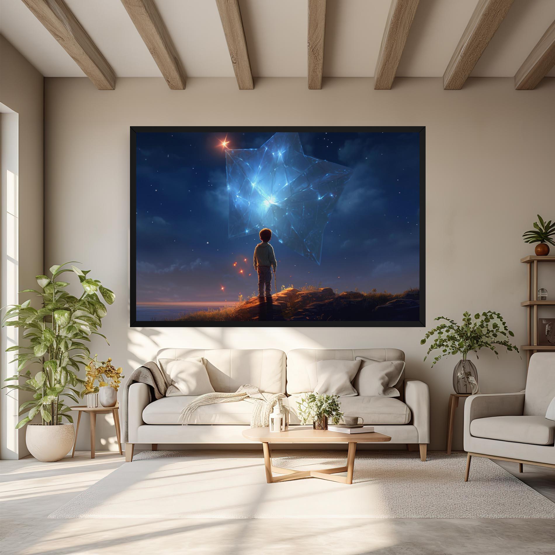 Vászonkép Blue Star Floating mockup 6