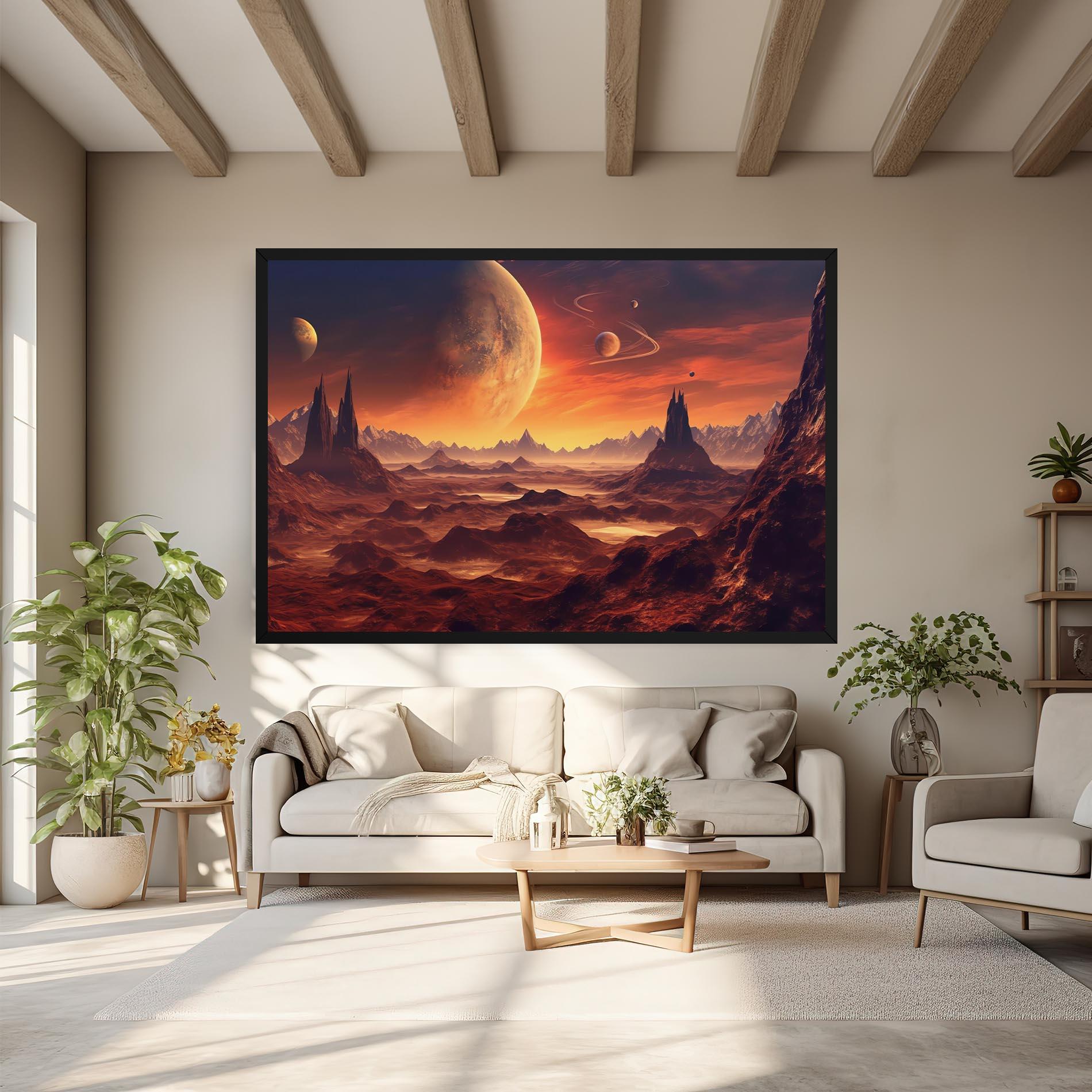 Vászonkép Fiery Orange Sunset mockup 6