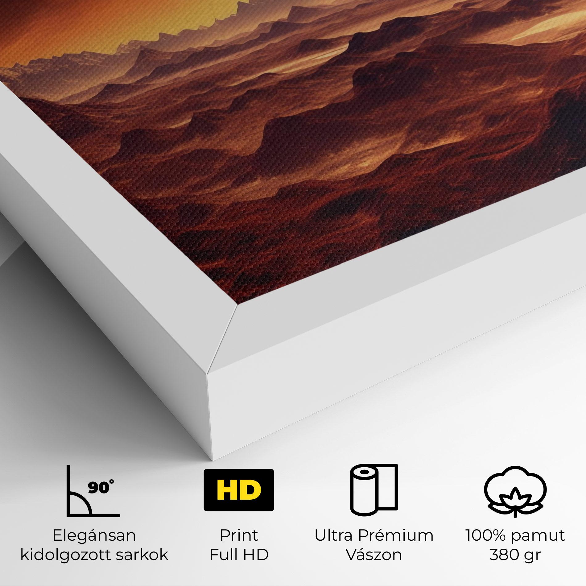 Vászonkép Fiery Orange Sunset mockup 4