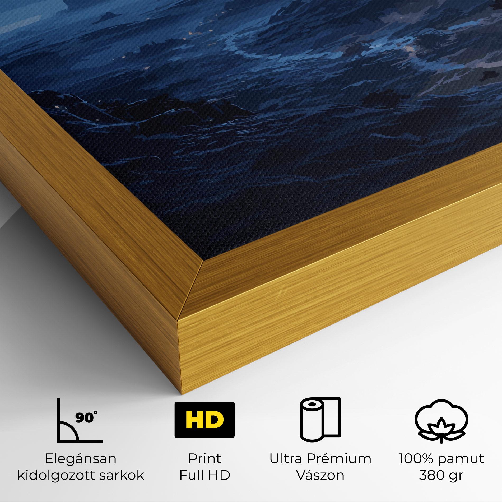 Vászonkép Blue Art World mockup 4