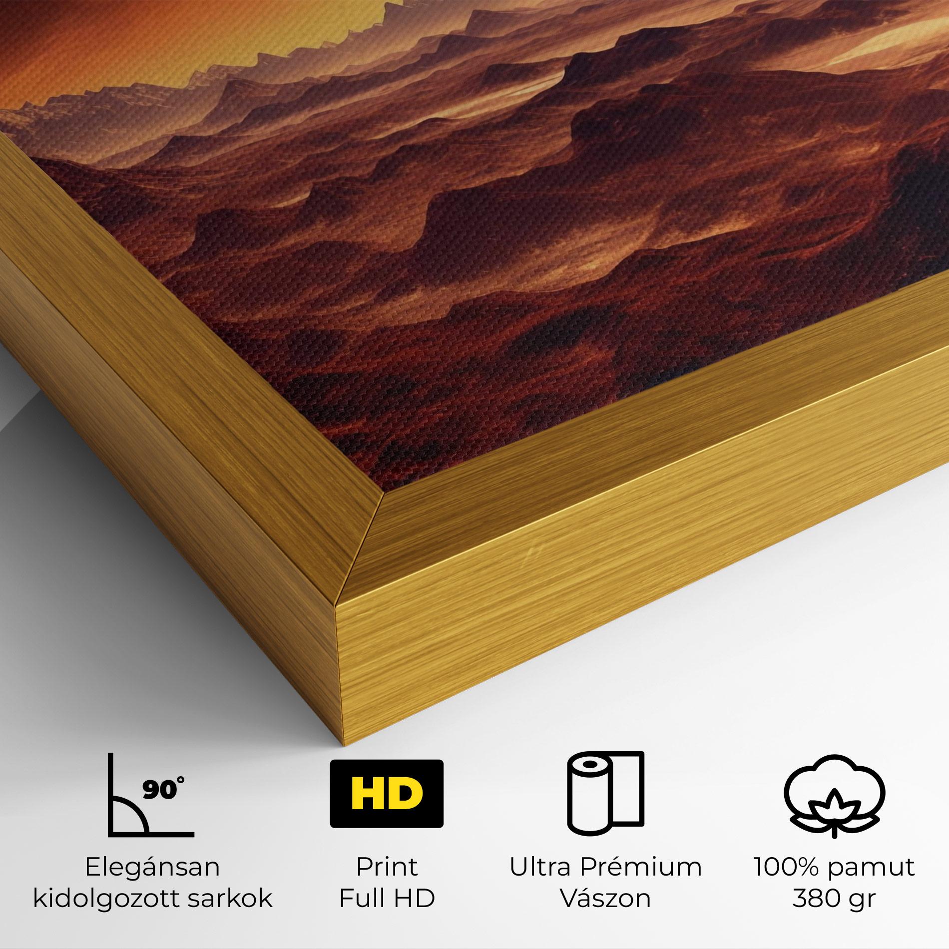 Vászonkép Fiery Orange Sunset mockup 4