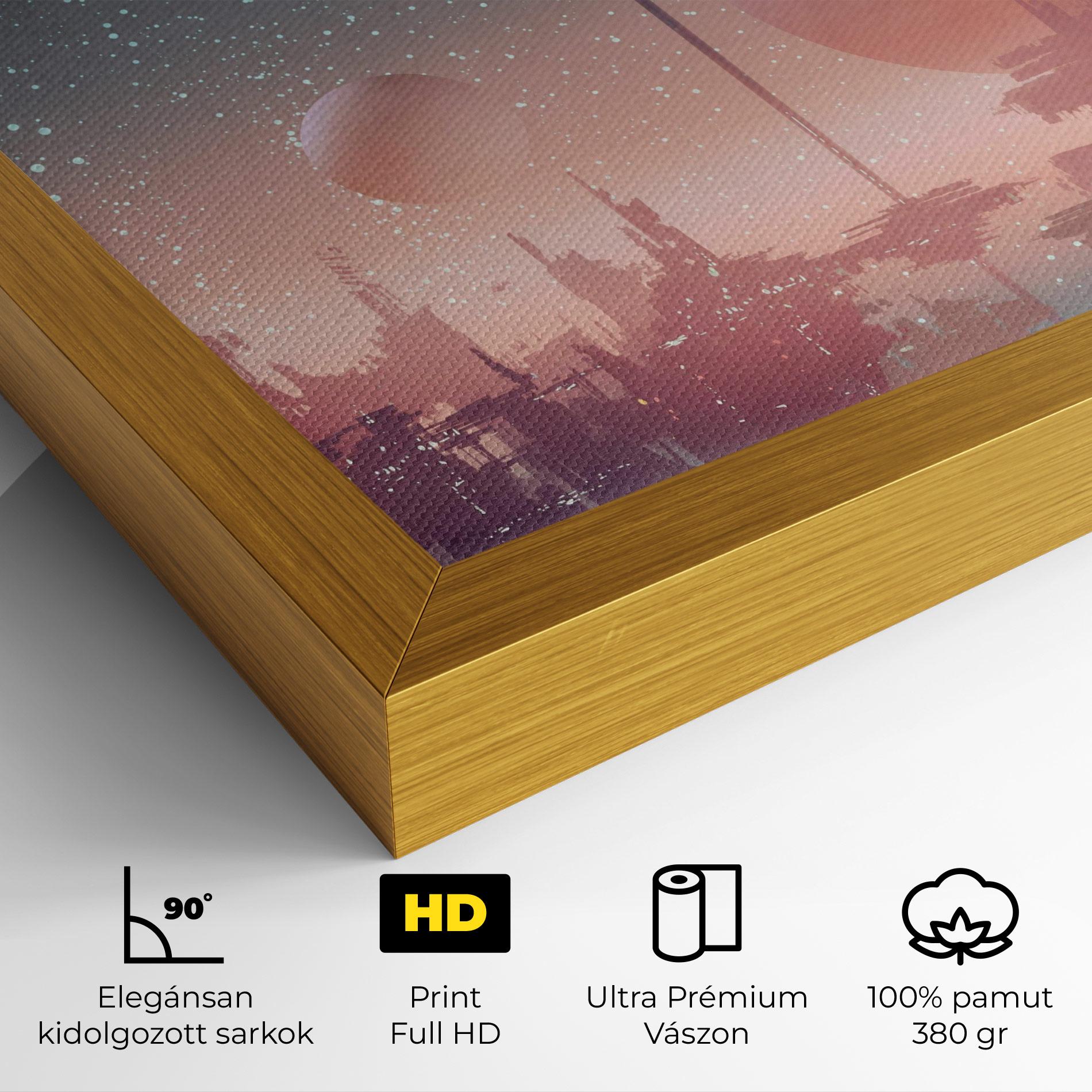 Vászonkép Futuristic Alien Buildings mockup 4