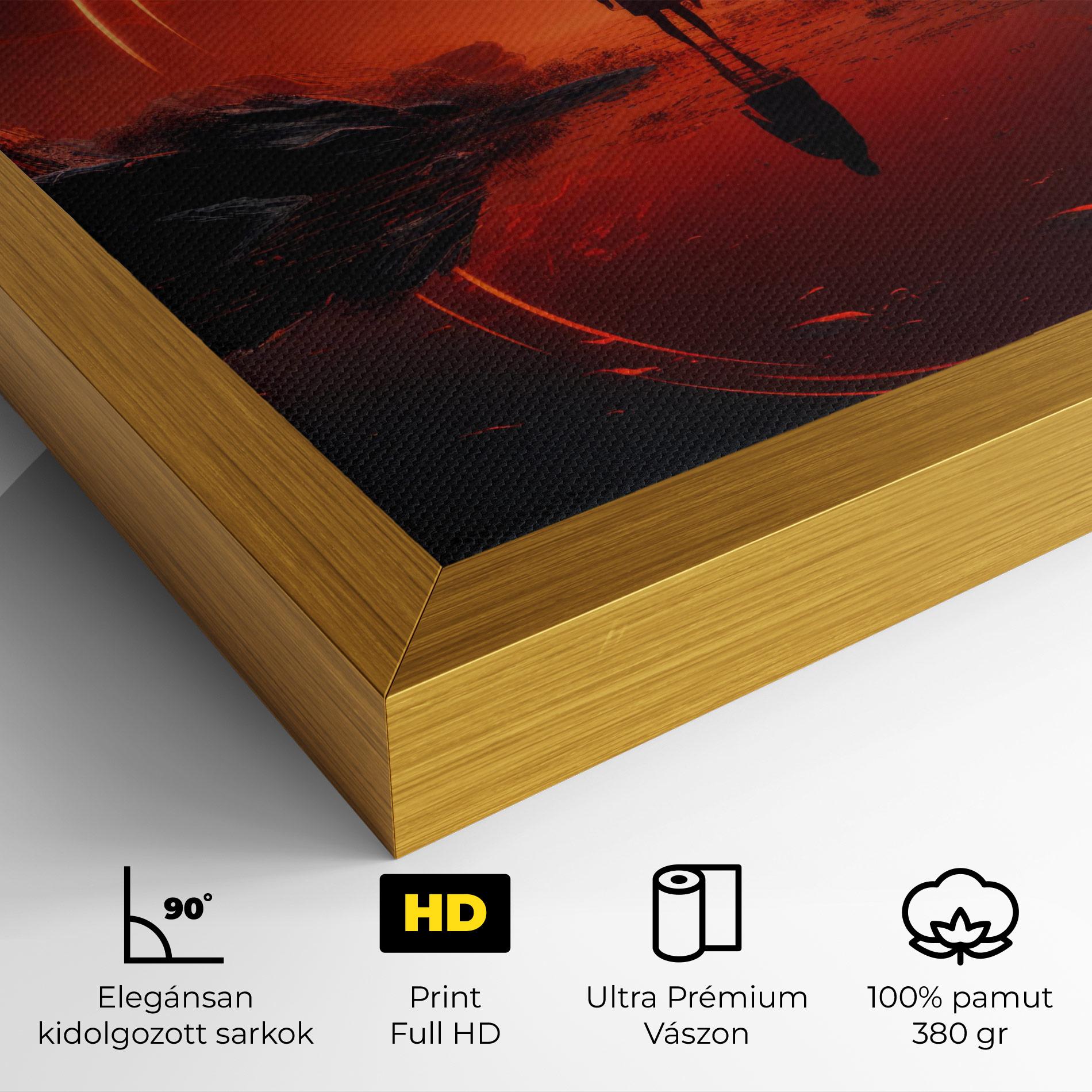 Vászonkép Man Orange Orb mockup 4