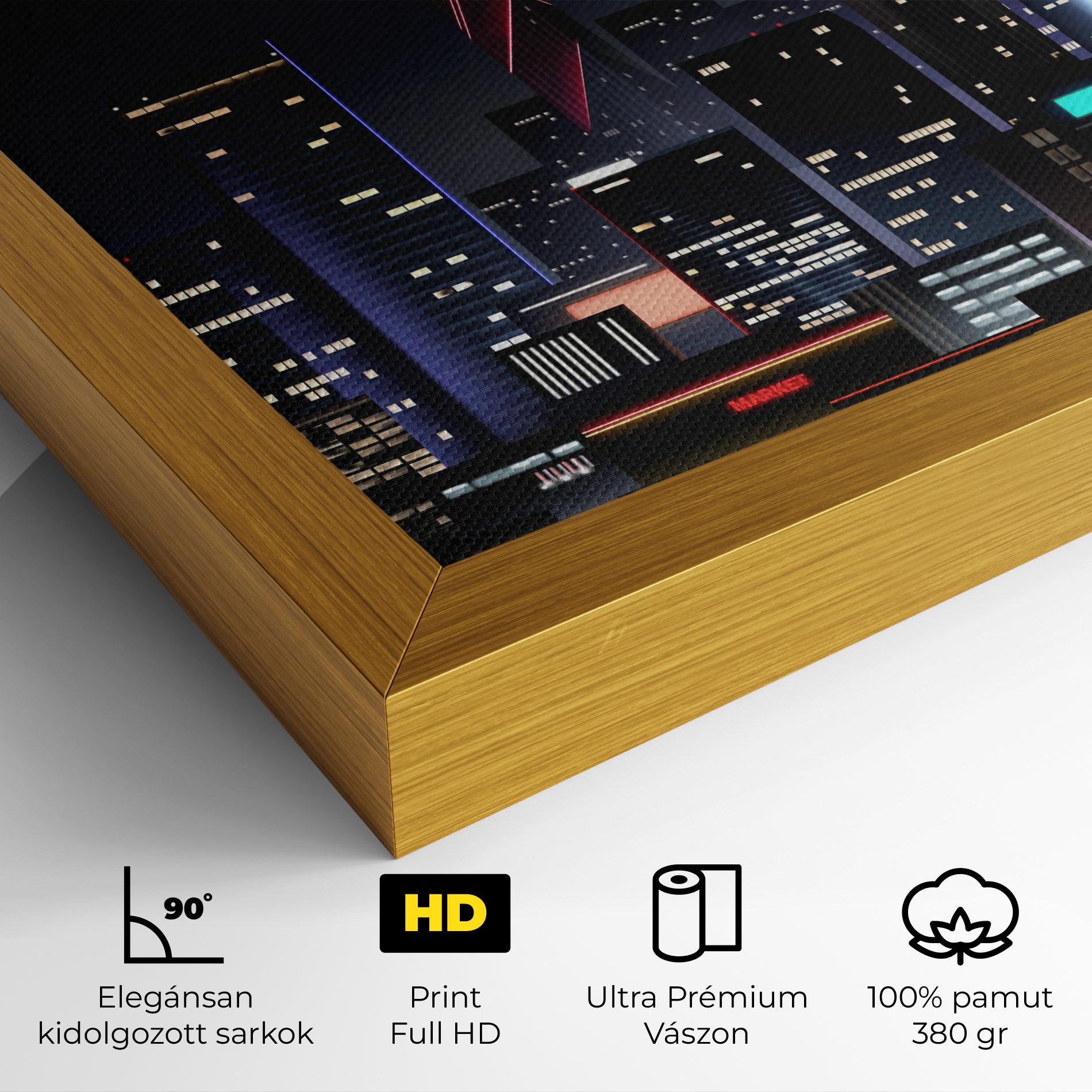 Vászonkép Night City mockup 4