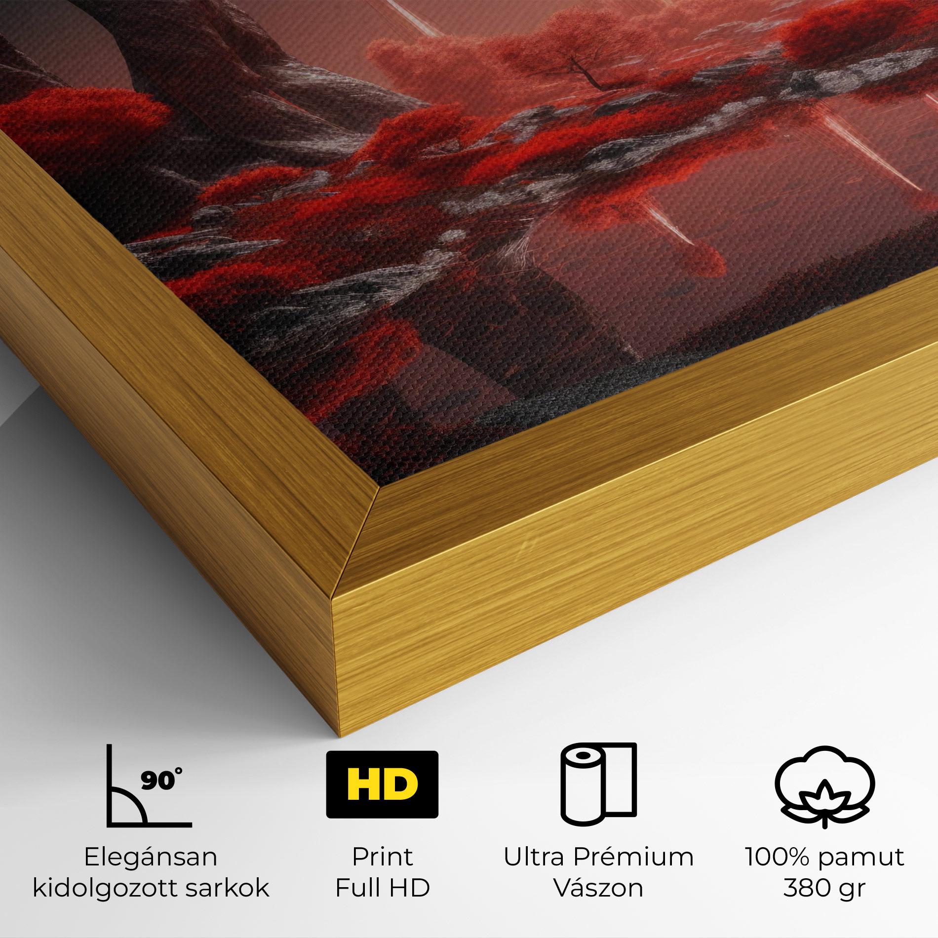 Vászonkép Red Alien Trees mockup 4