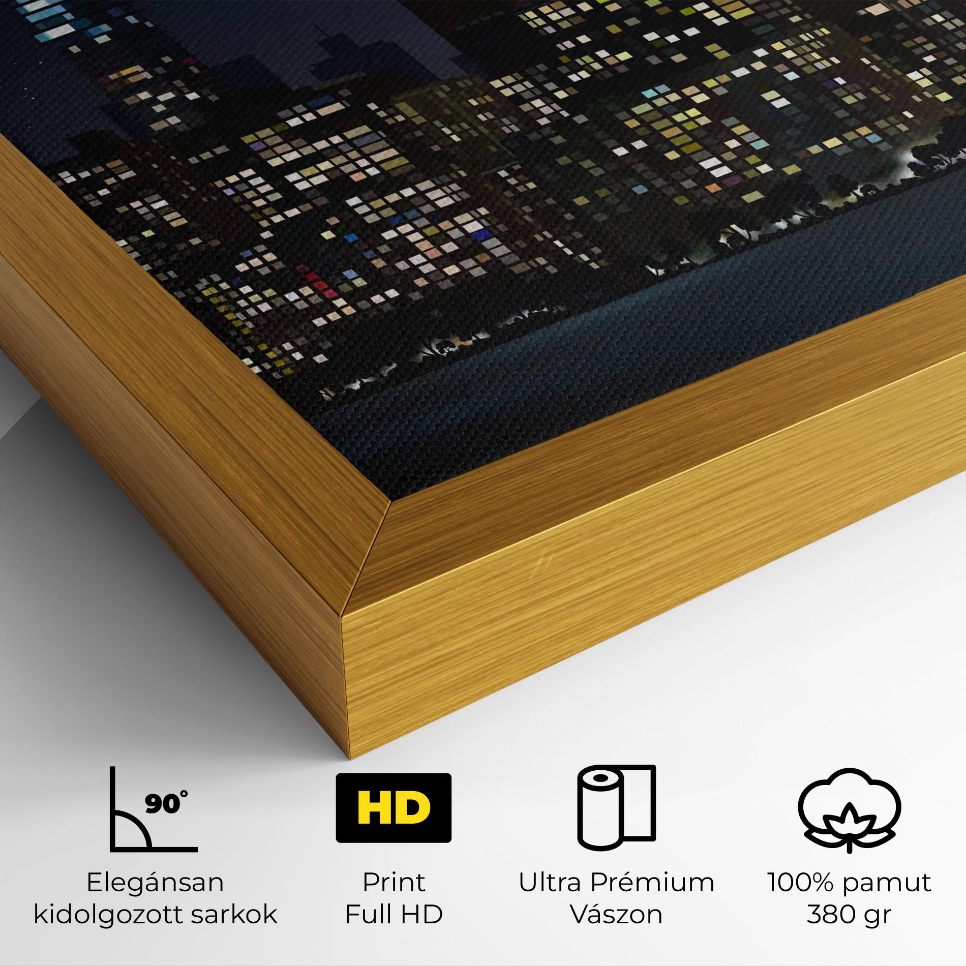 Vászonkép Urban City Night mockup 4