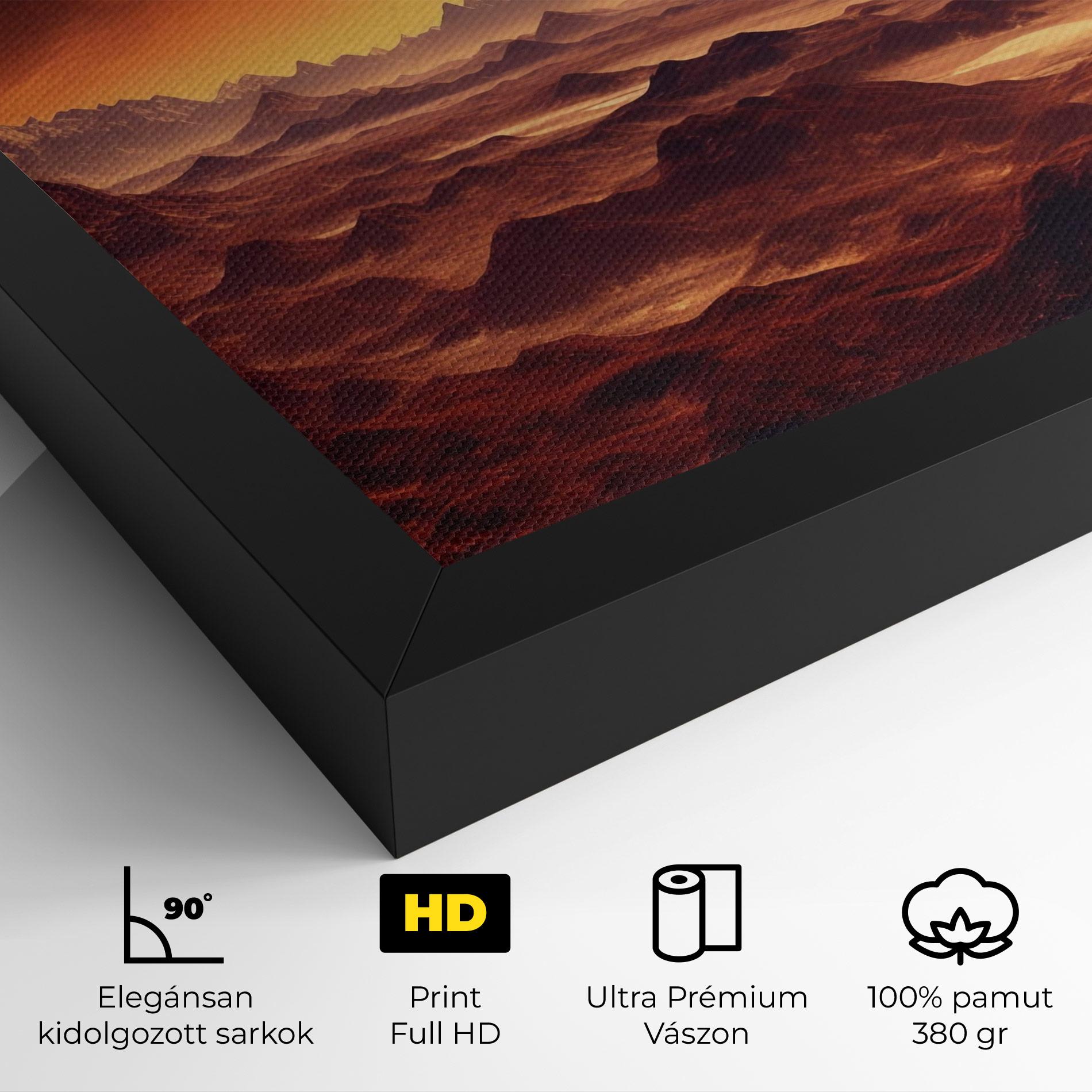 Vászonkép Fiery Orange Sunset mockup 4