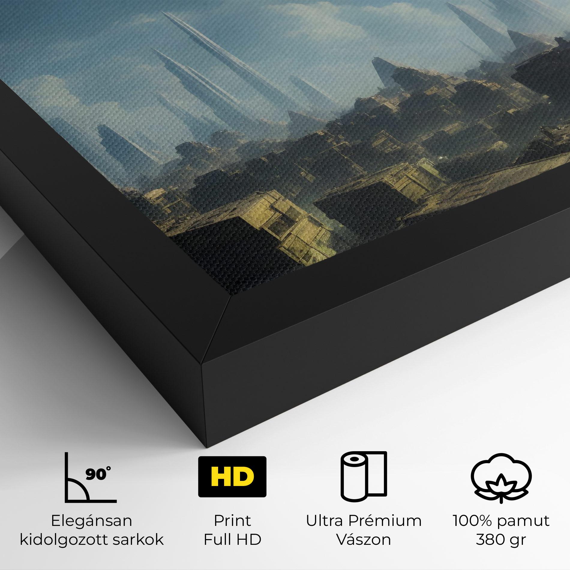 Vászonkép Flying Piramids mockup 4