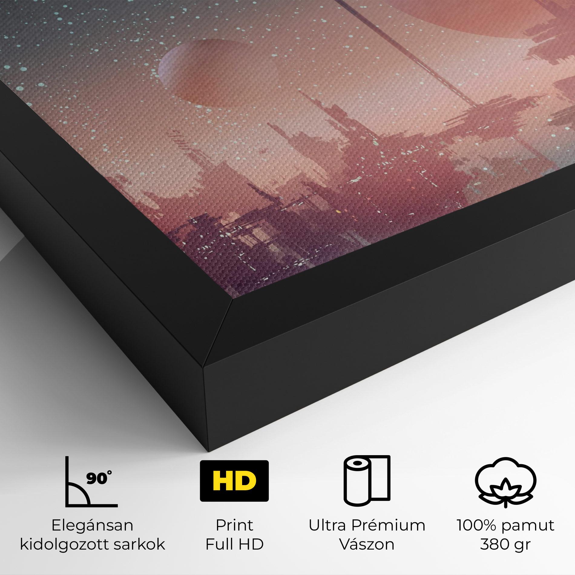 Vászonkép Futuristic Alien Buildings mockup 4