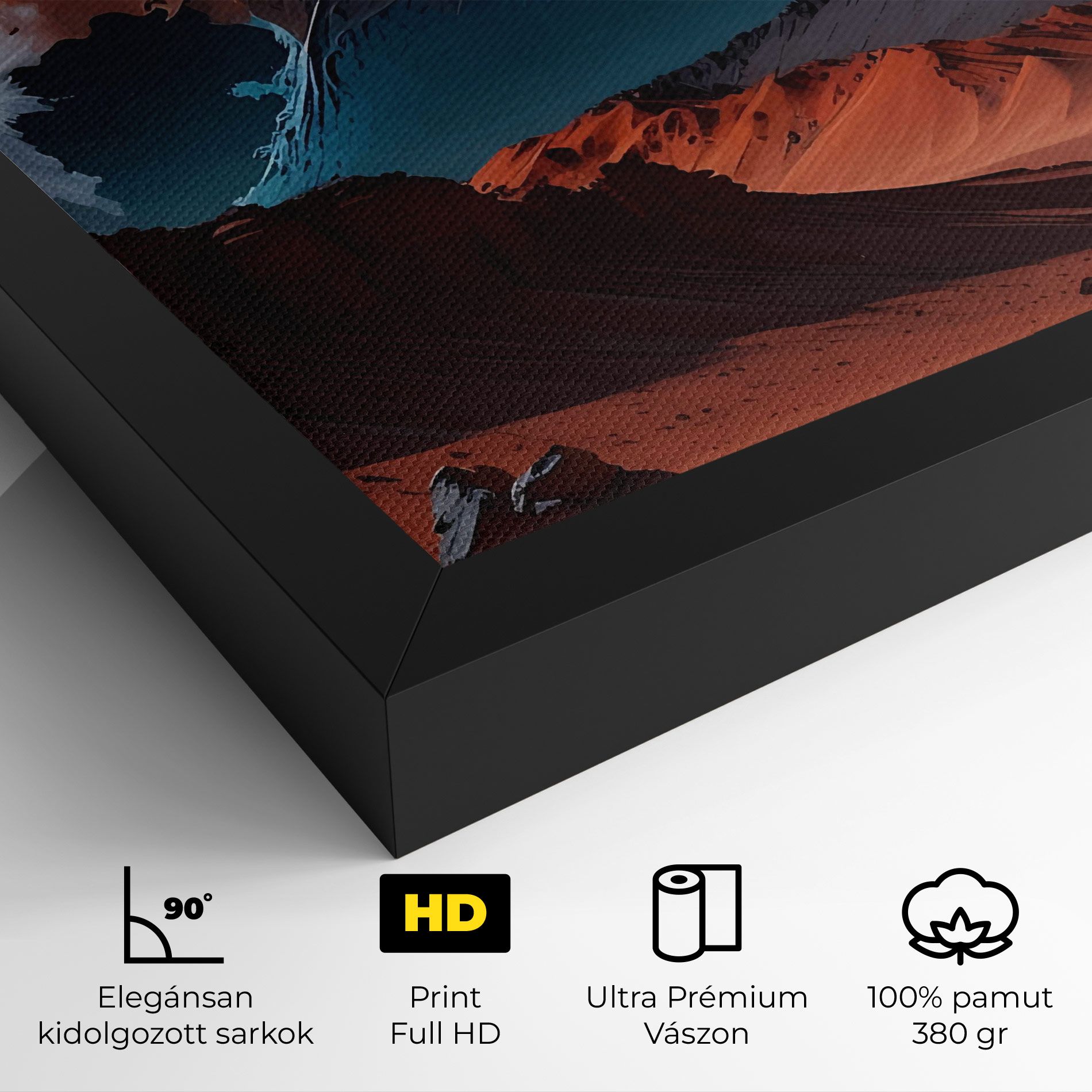 Grey Orange Moon Art mockup 4