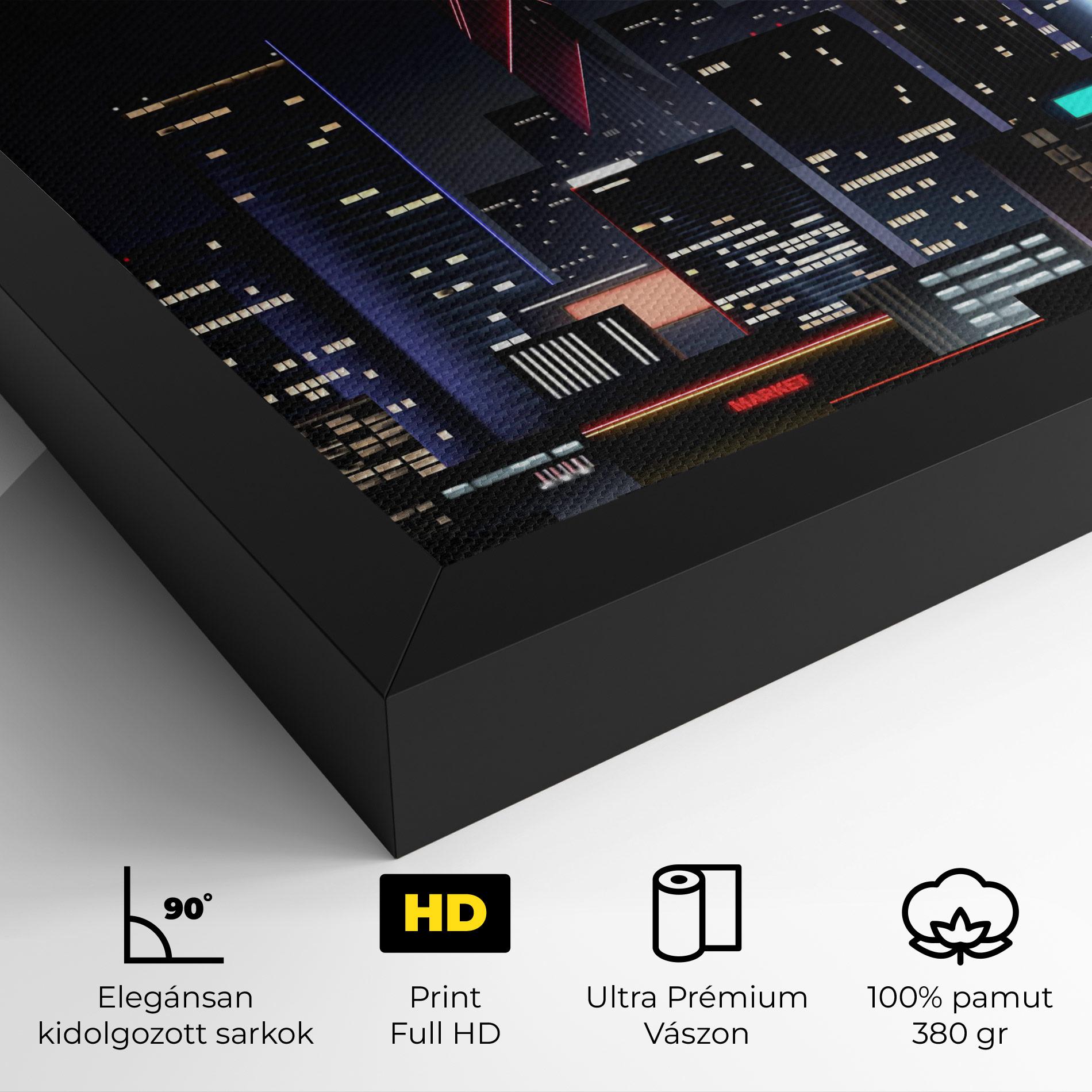 Vászonkép Night City mockup 4