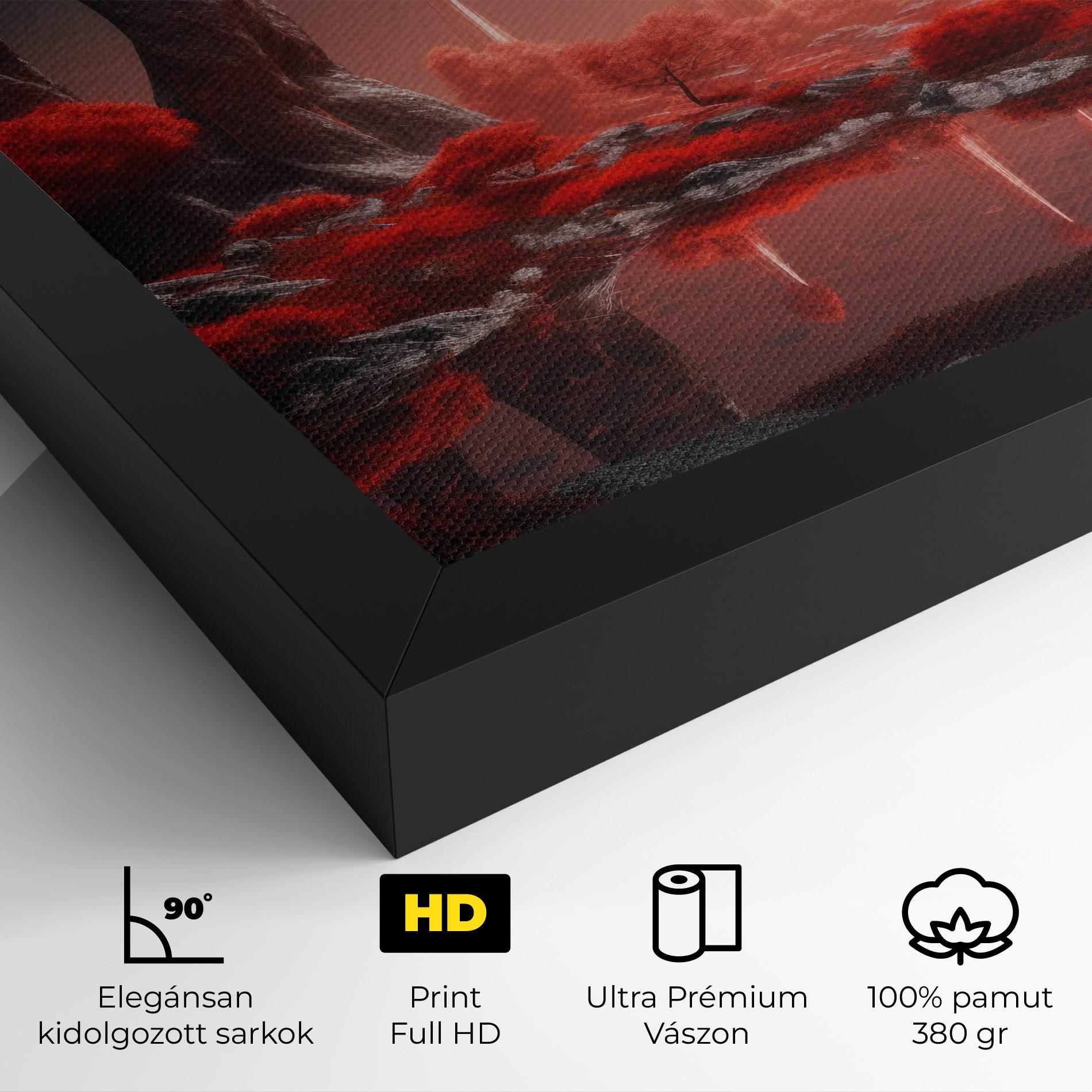 Vászonkép Red Alien Trees mockup 4