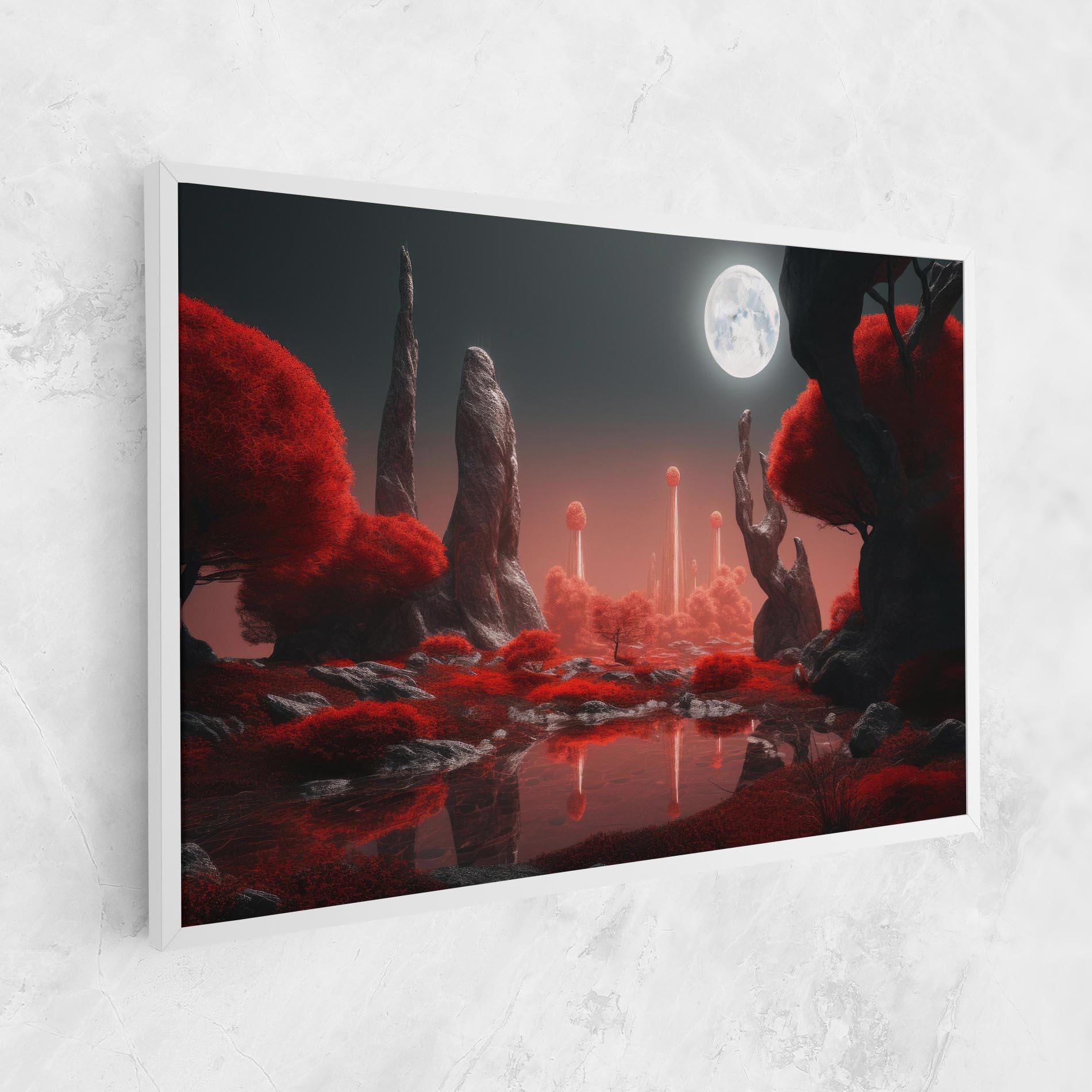 Vászonkép Red Alien Trees mockup 1