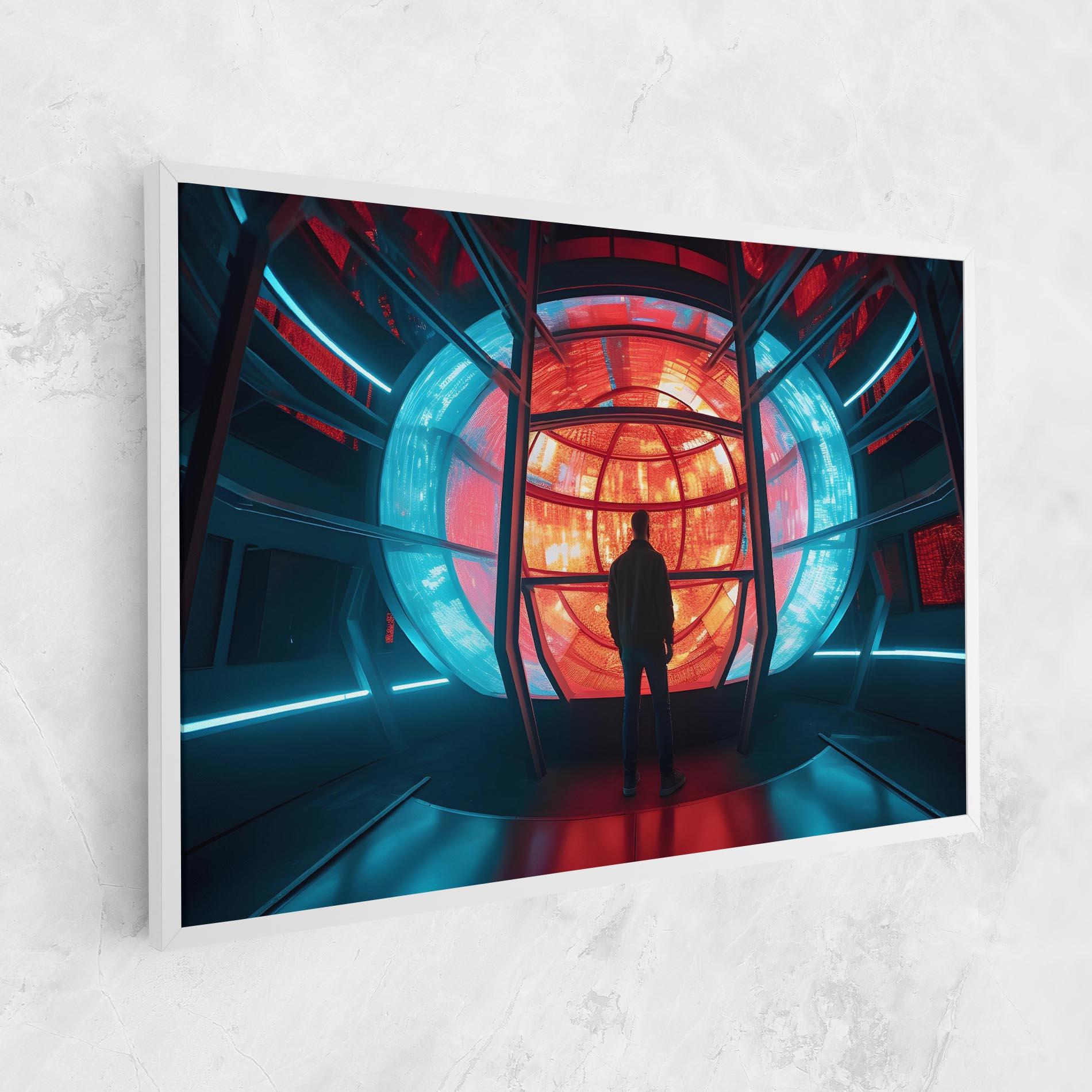 Vászonkép Tunnel Red Blue Light mockup 1