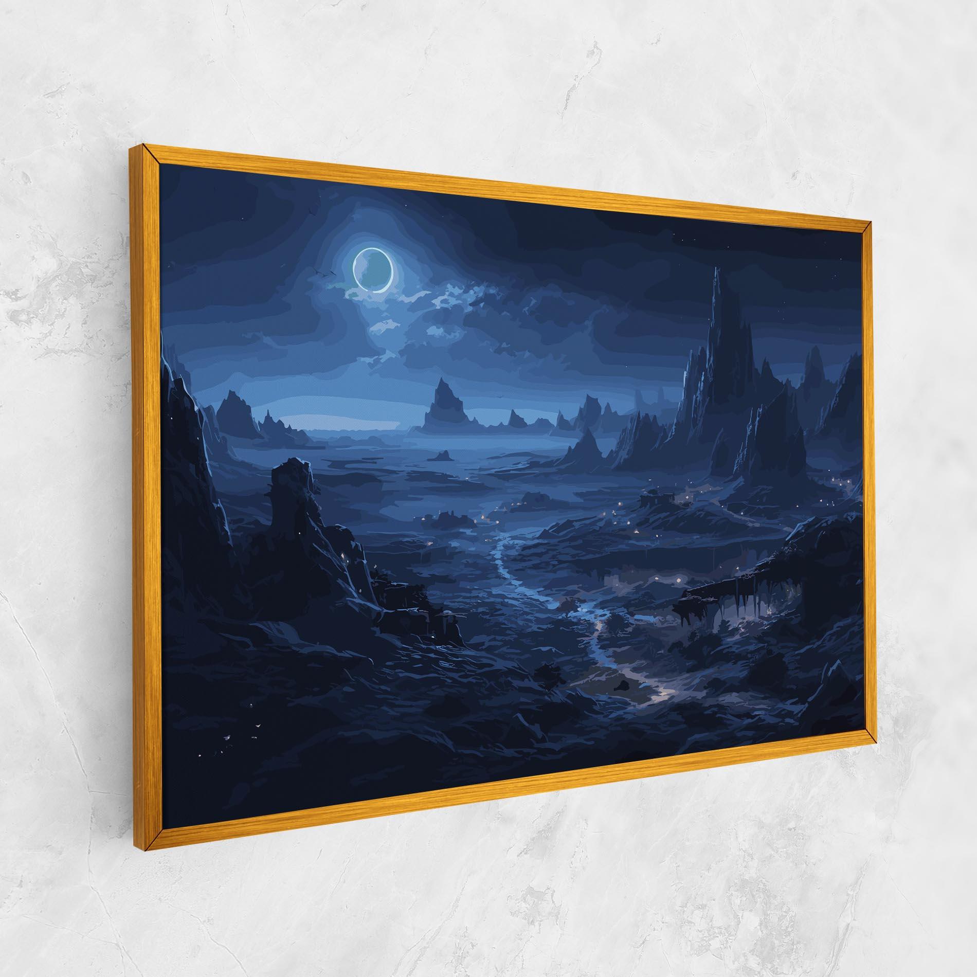 Vászonkép Blue Art World mockup 1