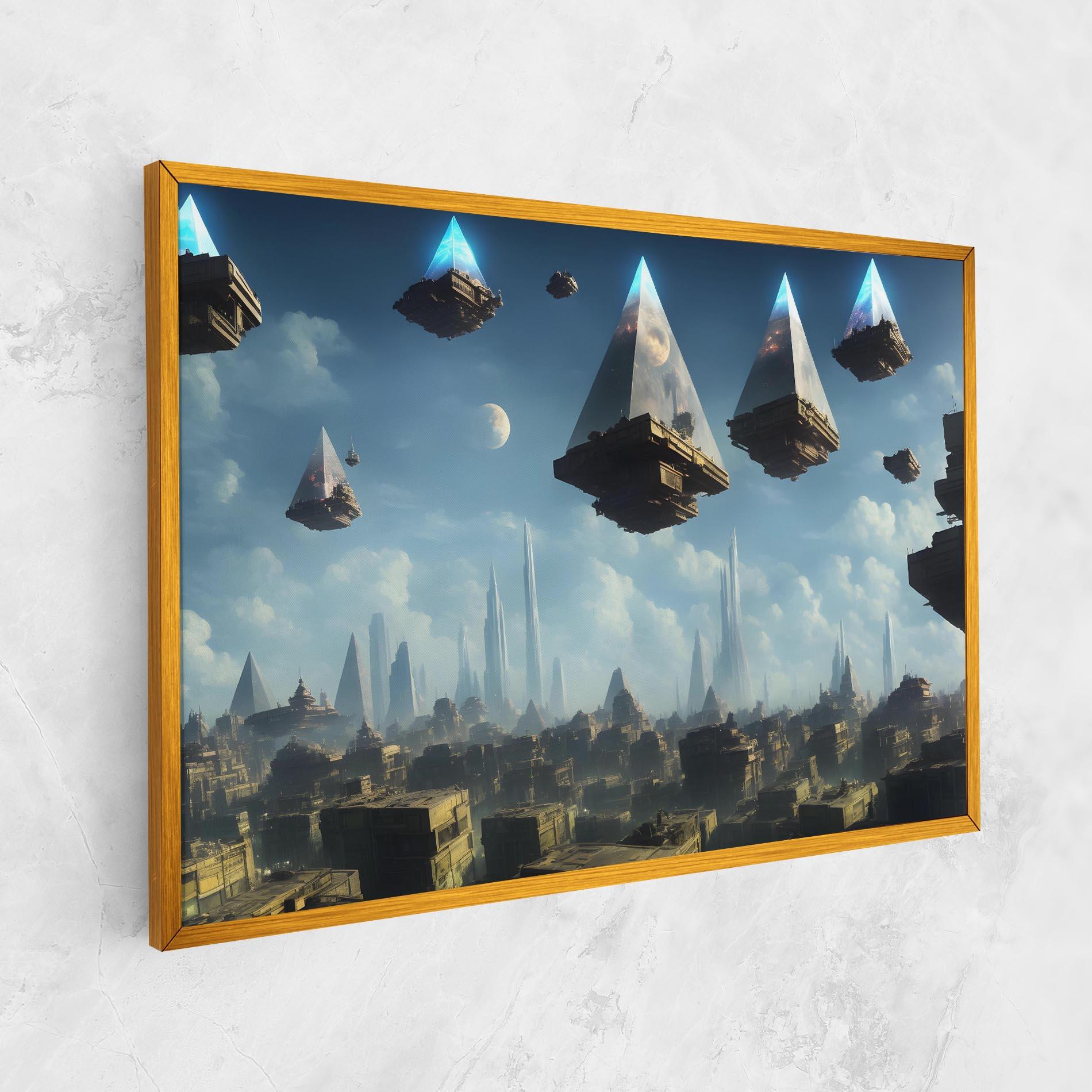 Vászonkép Flying Piramids mockup 1