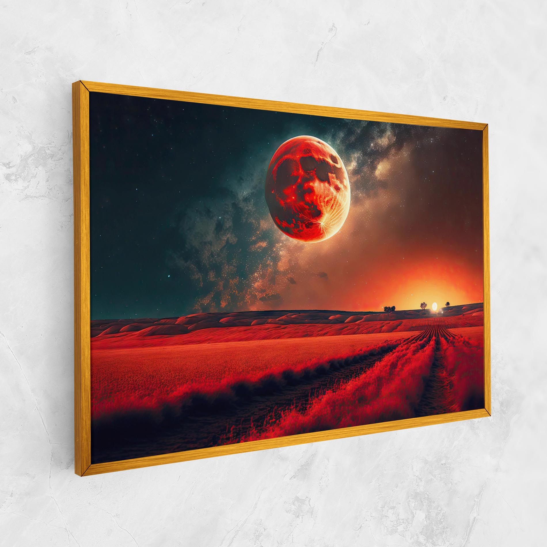 Huge Red Moon mockup 1