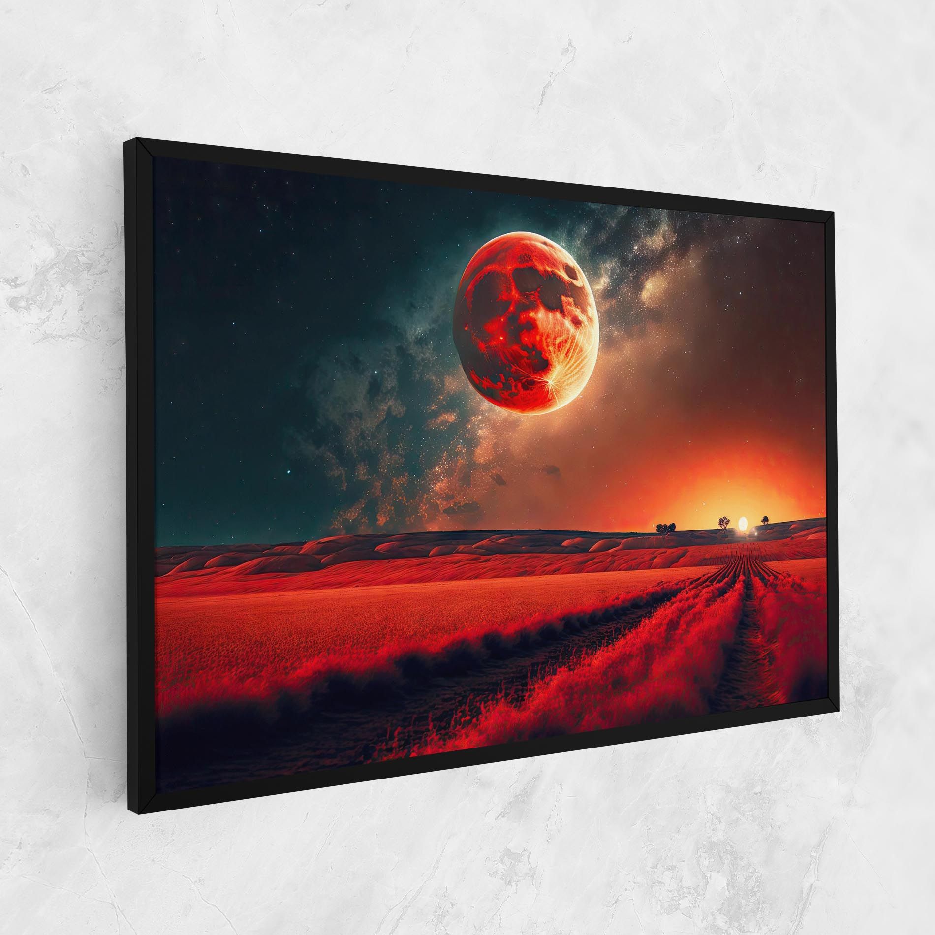 Huge Red Moon mockup 1