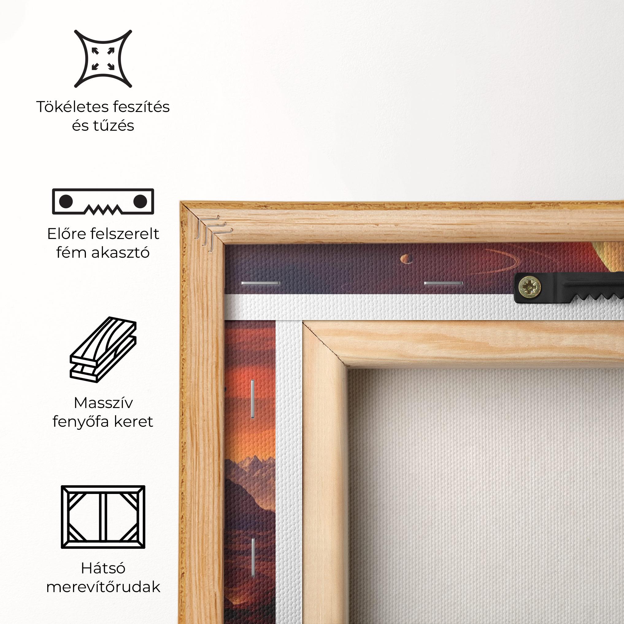 Vászonkép Fiery Orange Sunset mockup 5