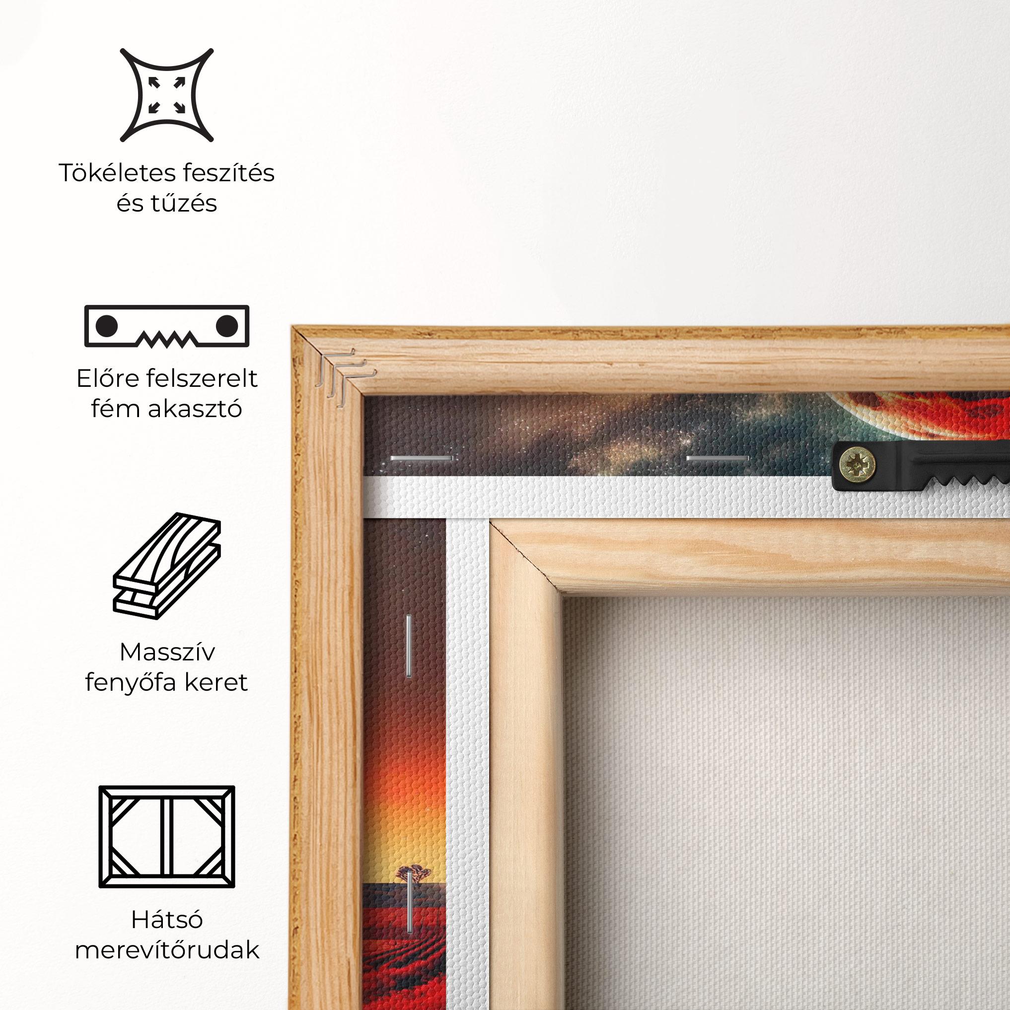 Vászonkép Huge Red Moon mockup 5