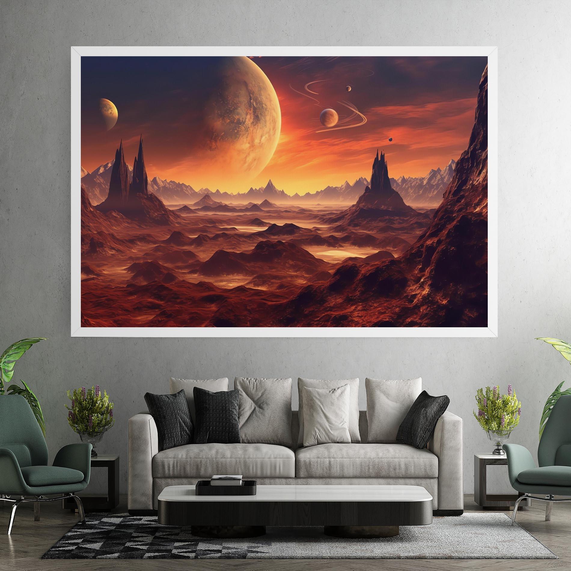 Vászonkép Fiery Orange Sunset mockup 7