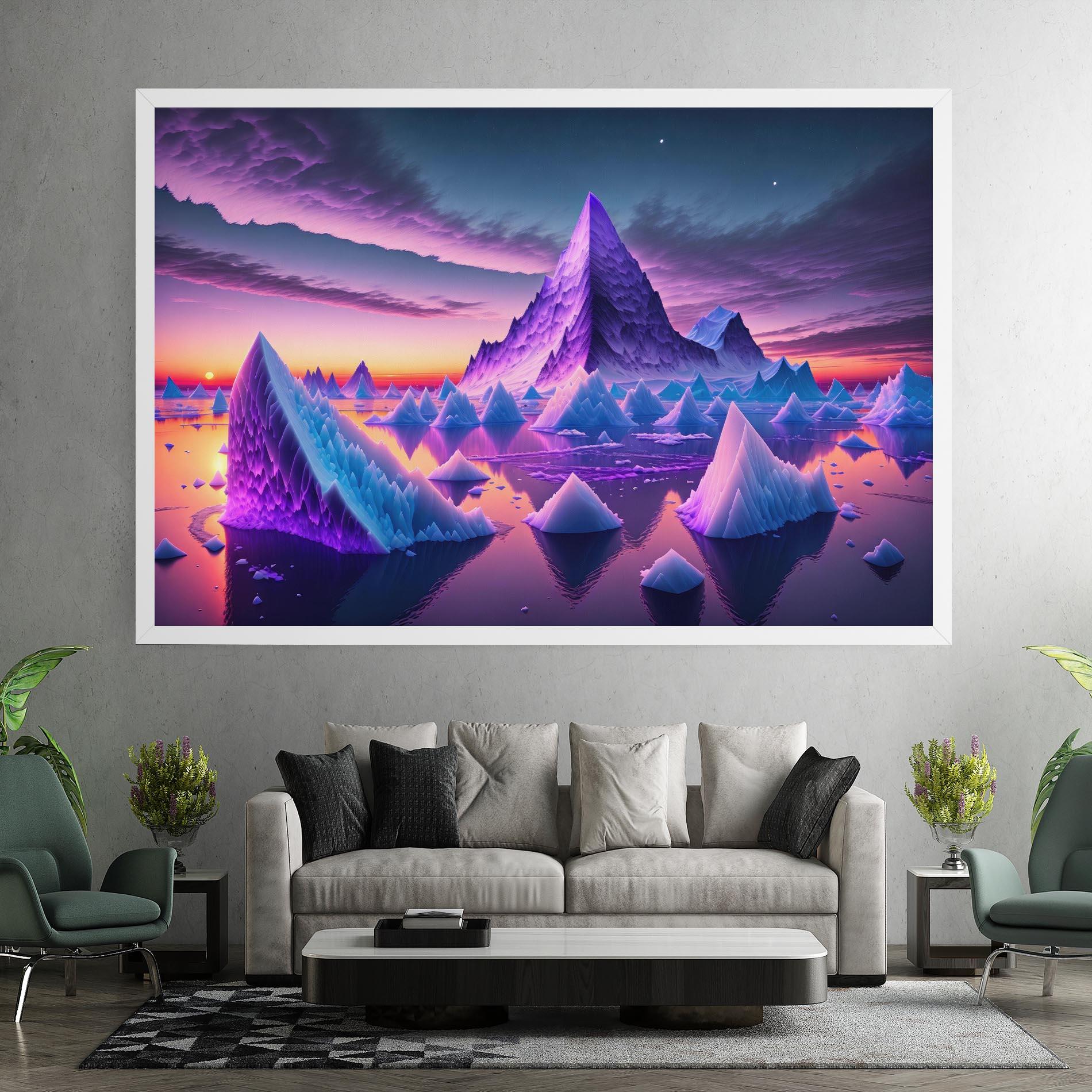 Vászonkép Floating Iceberg mockup 7