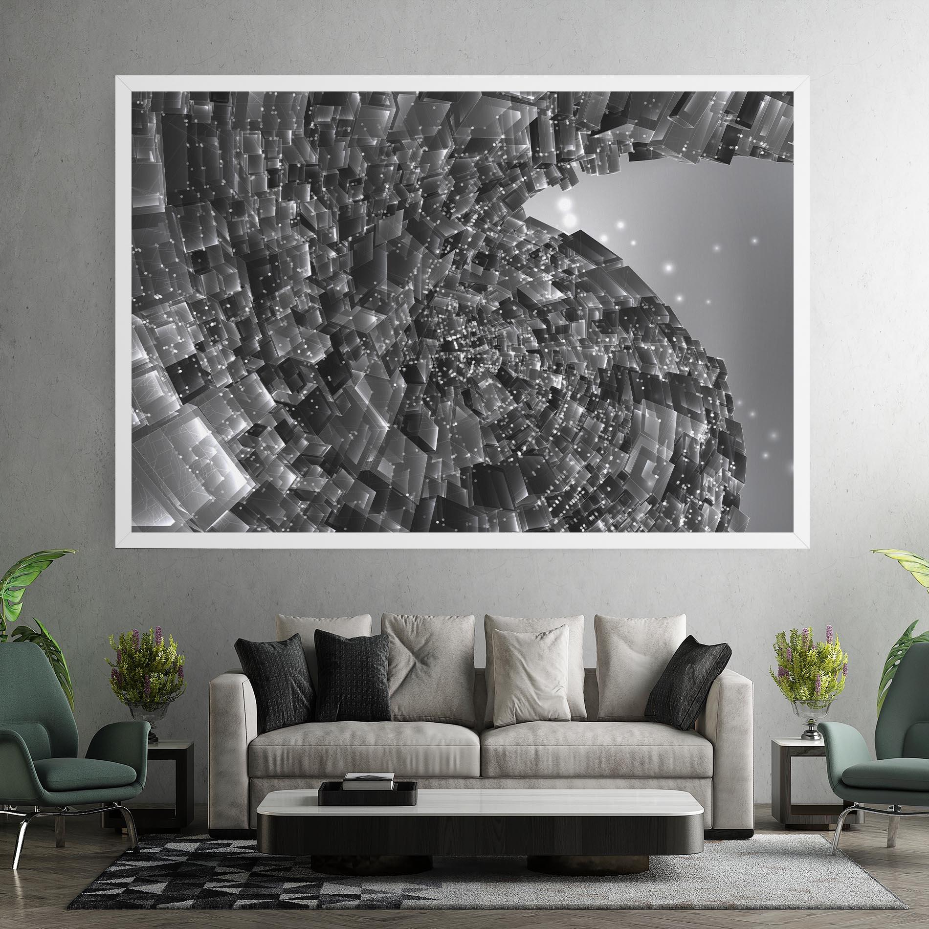 Vászonkép Grey Shape View mockup 7