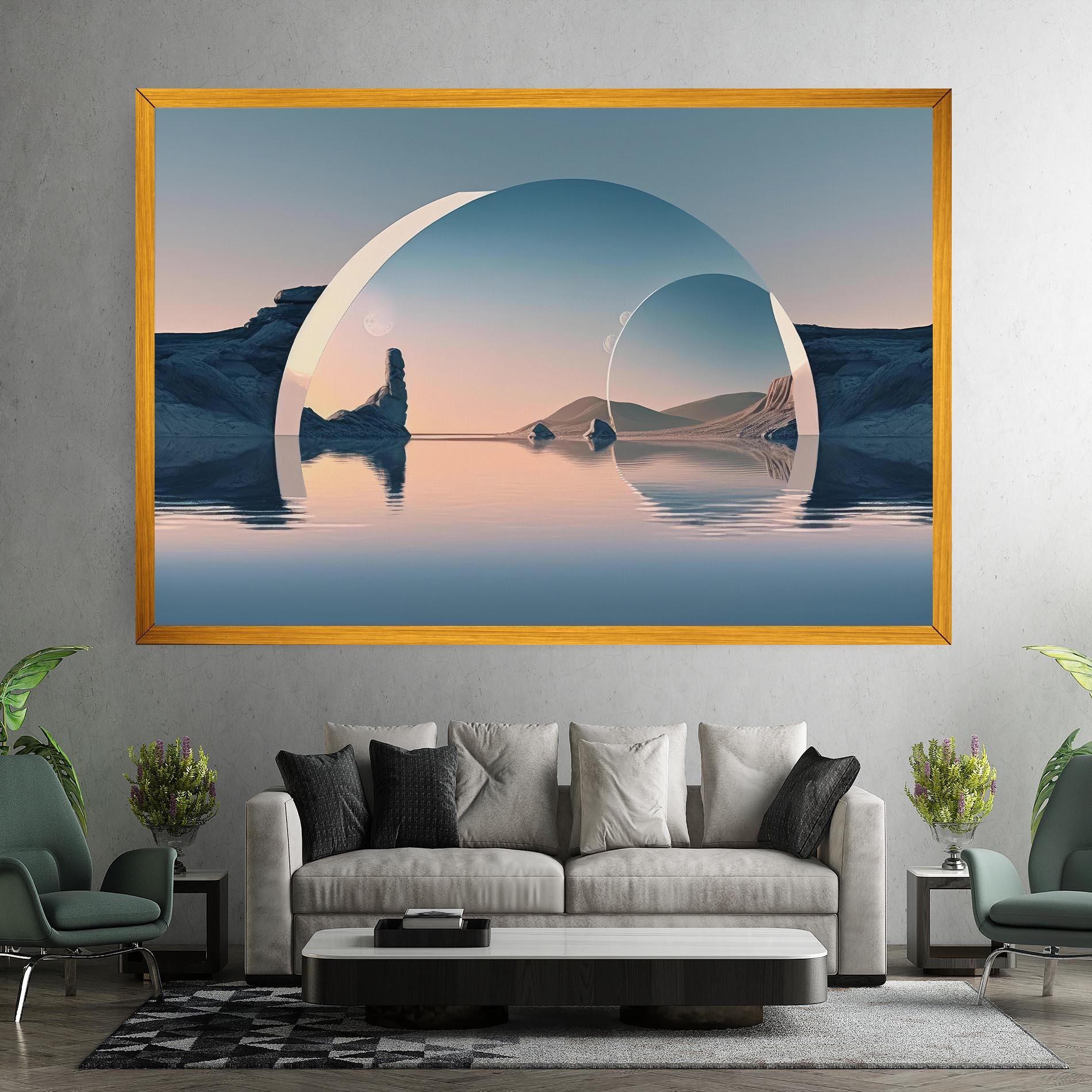 Vászonkép 3d Fantastic Elements mockup 7