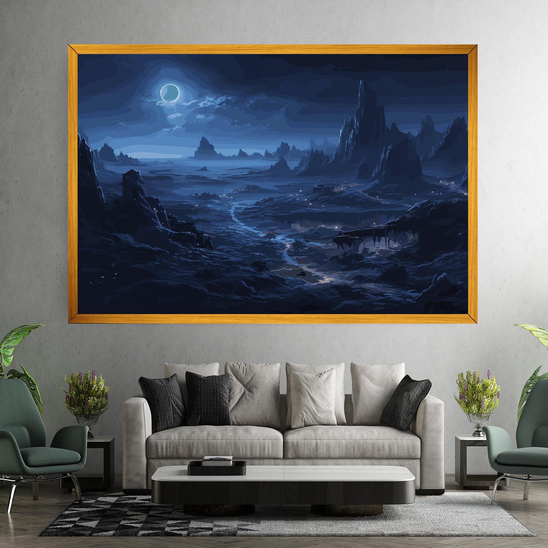 Vászonkép Blue Art World mockup 7