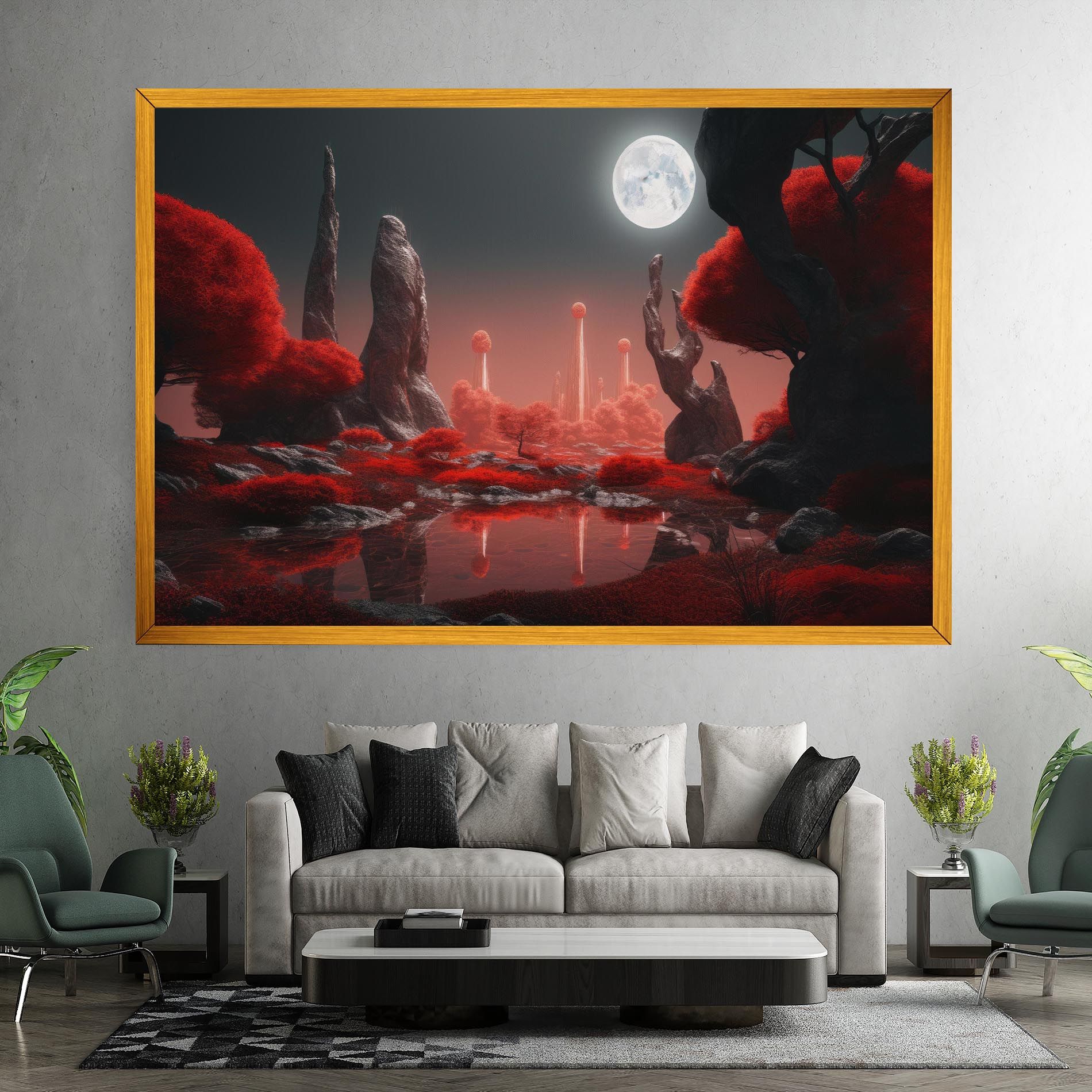 Red Alien Trees mockup 7