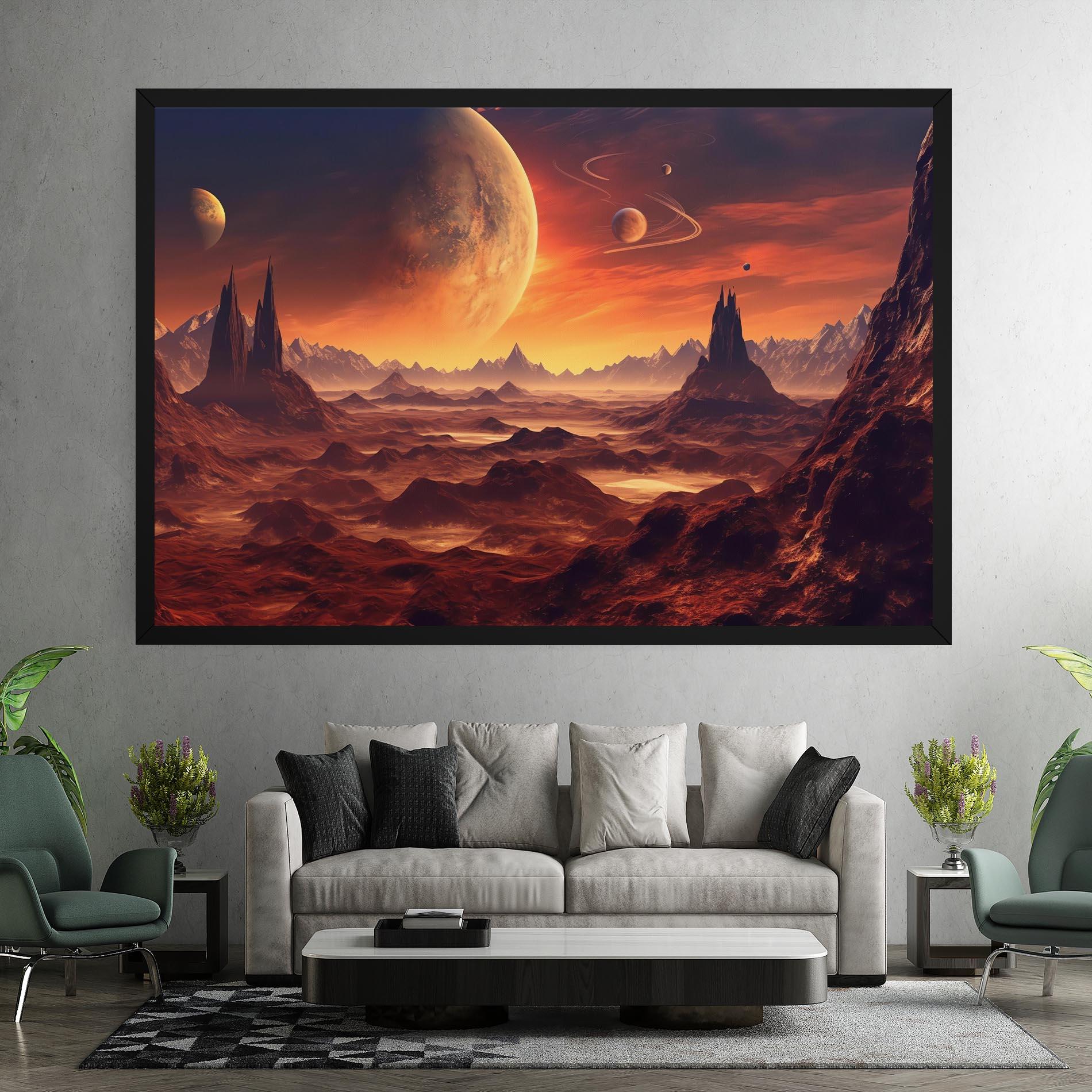 Vászonkép Fiery Orange Sunset mockup 7