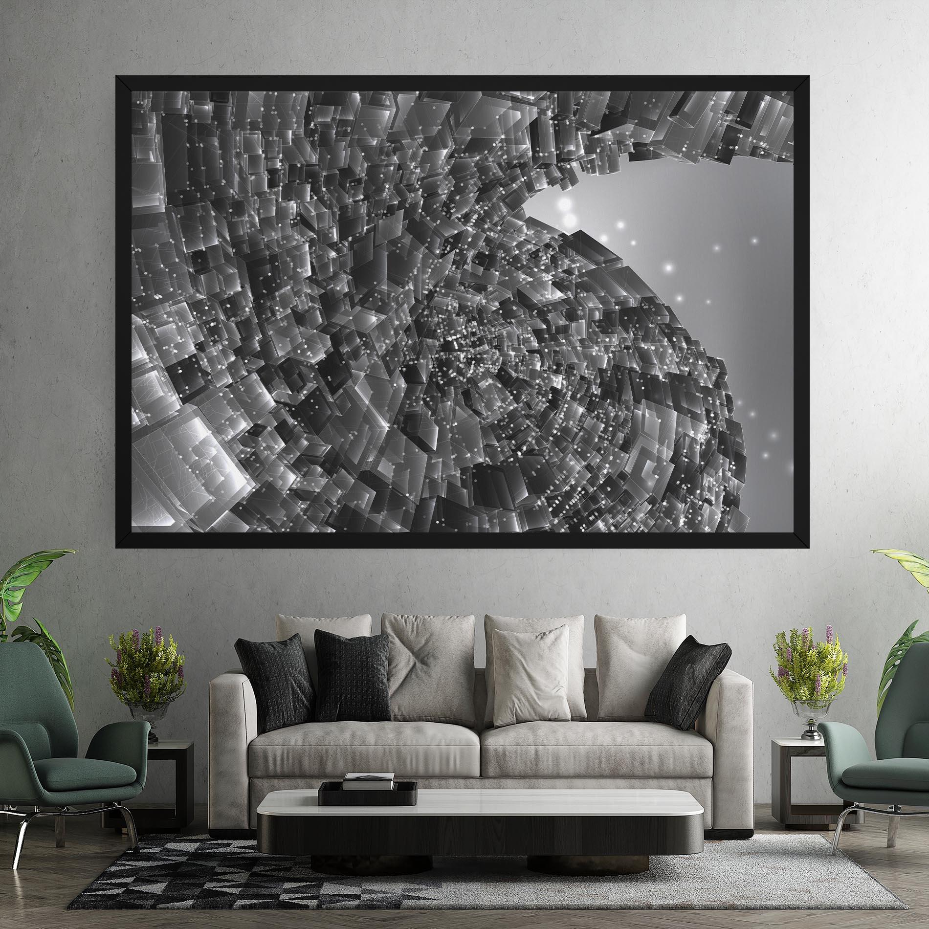 Vászonkép Grey Shape View mockup 7