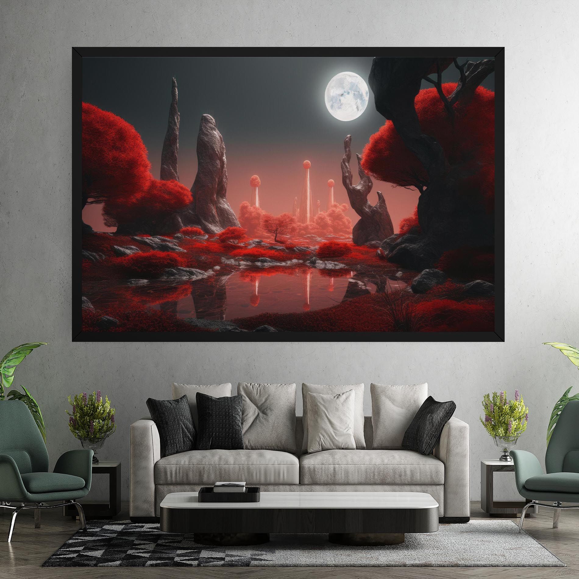Red Alien Trees mockup 7