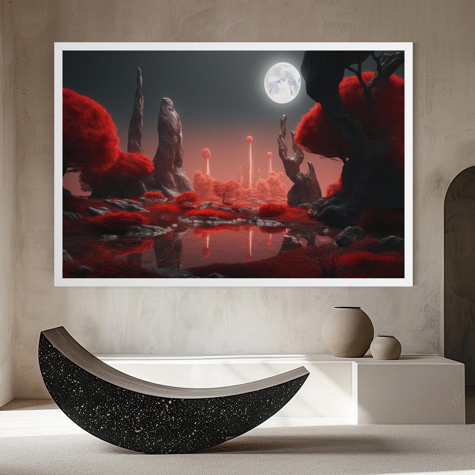 Vászonkép Red Alien Trees mockup 8