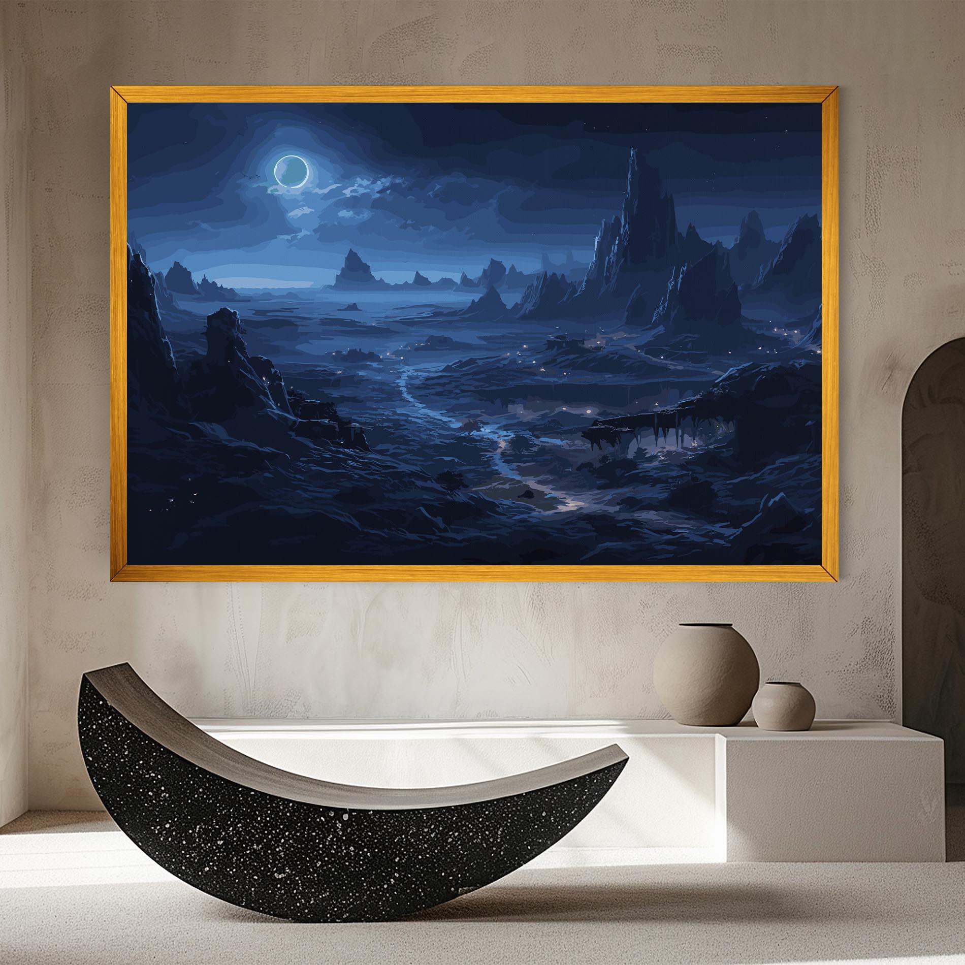 Vászonkép Blue Art World mockup 8