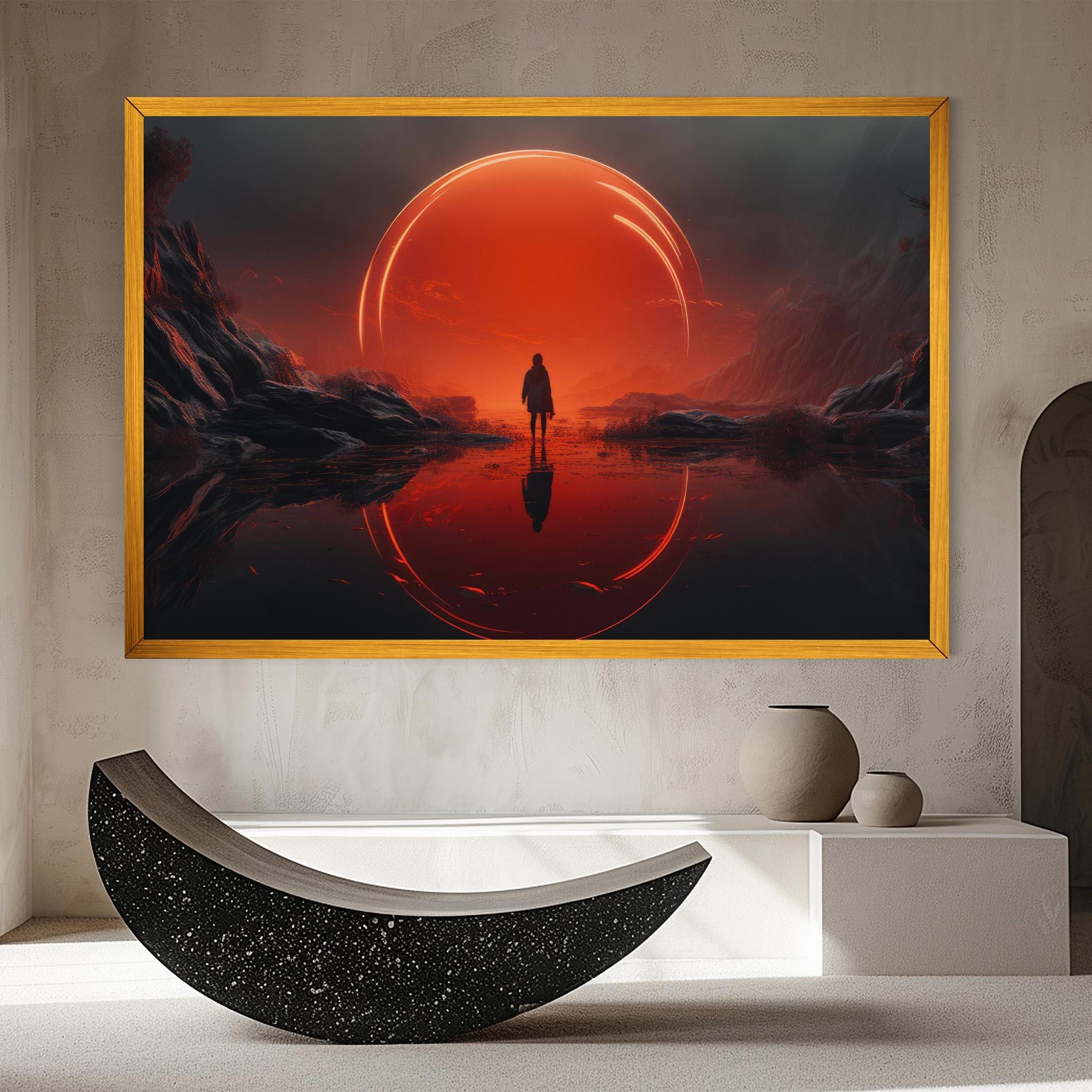 Vászonkép Man Orange Orb mockup 8