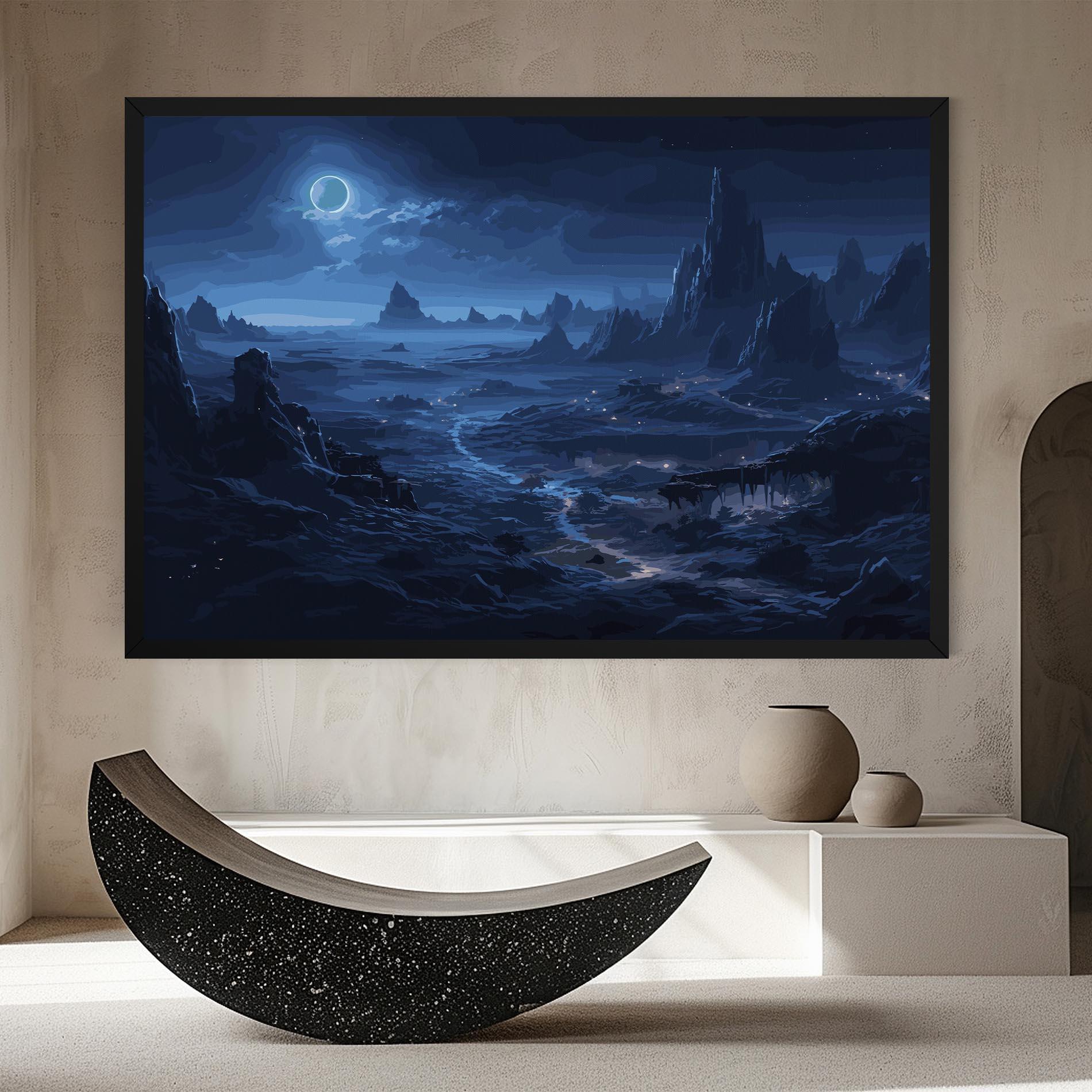 Vászonkép Blue Art World mockup 8