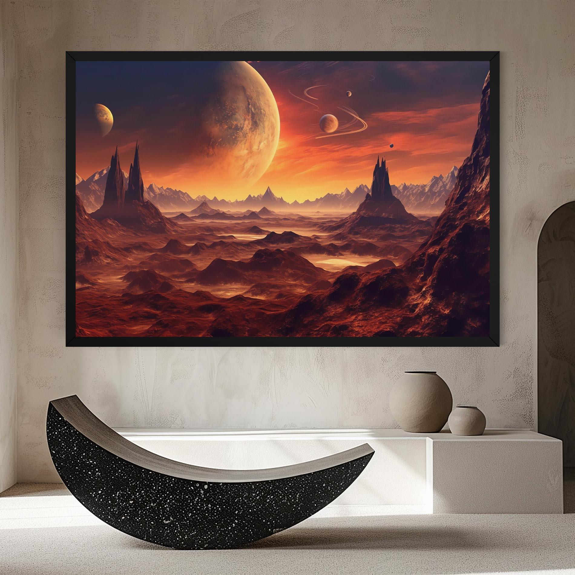 Vászonkép Fiery Orange Sunset mockup 8