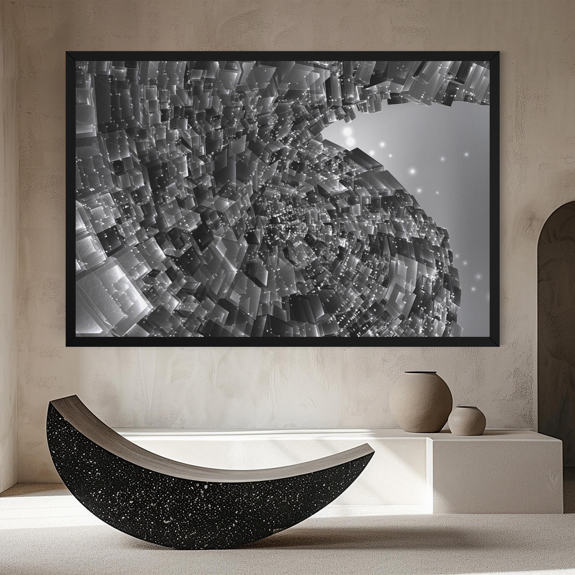 Vászonkép Grey Shape View mockup 8