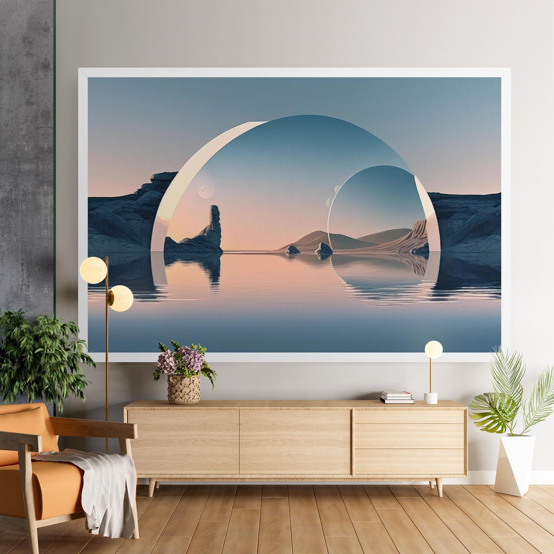 Vászonkép 3d Fantastic Elements mockup 9