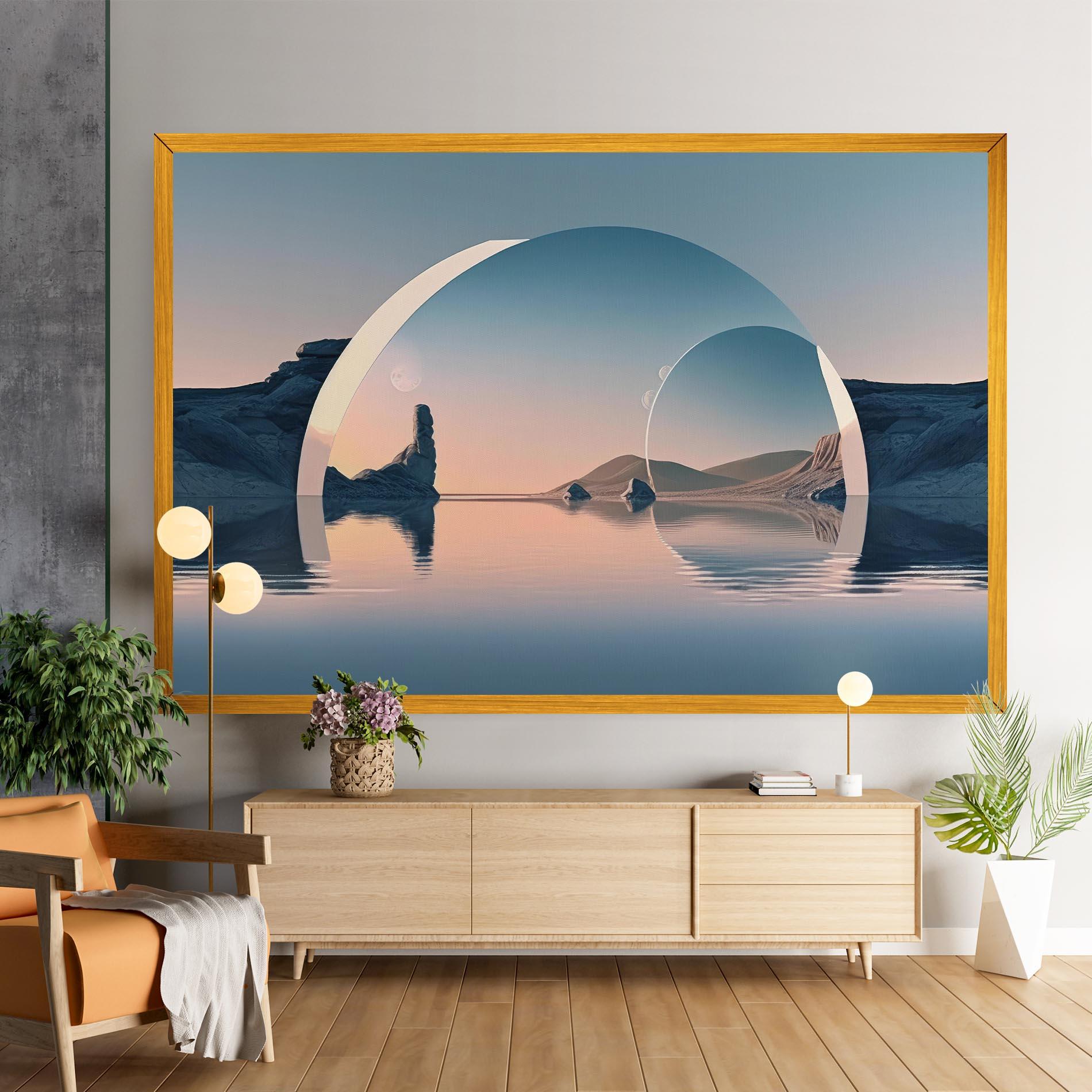 Vászonkép 3d Fantastic Elements mockup 9