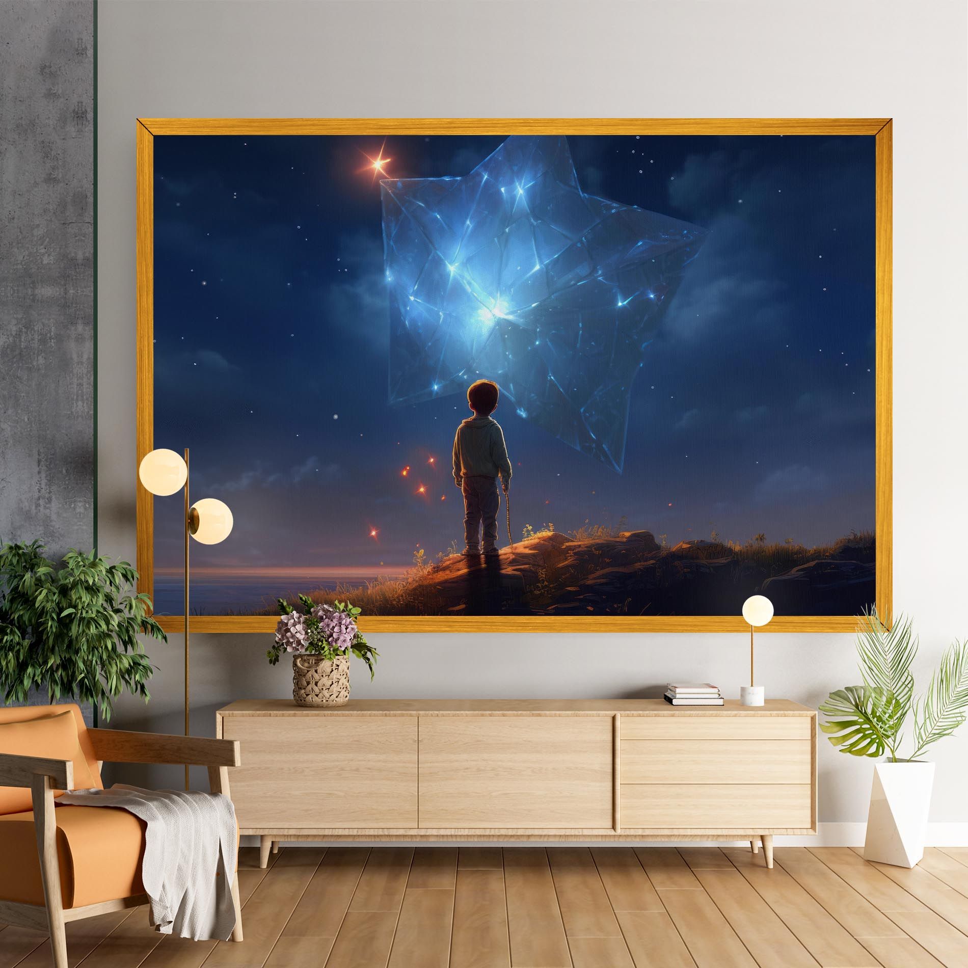 Blue Star Floating mockup 9