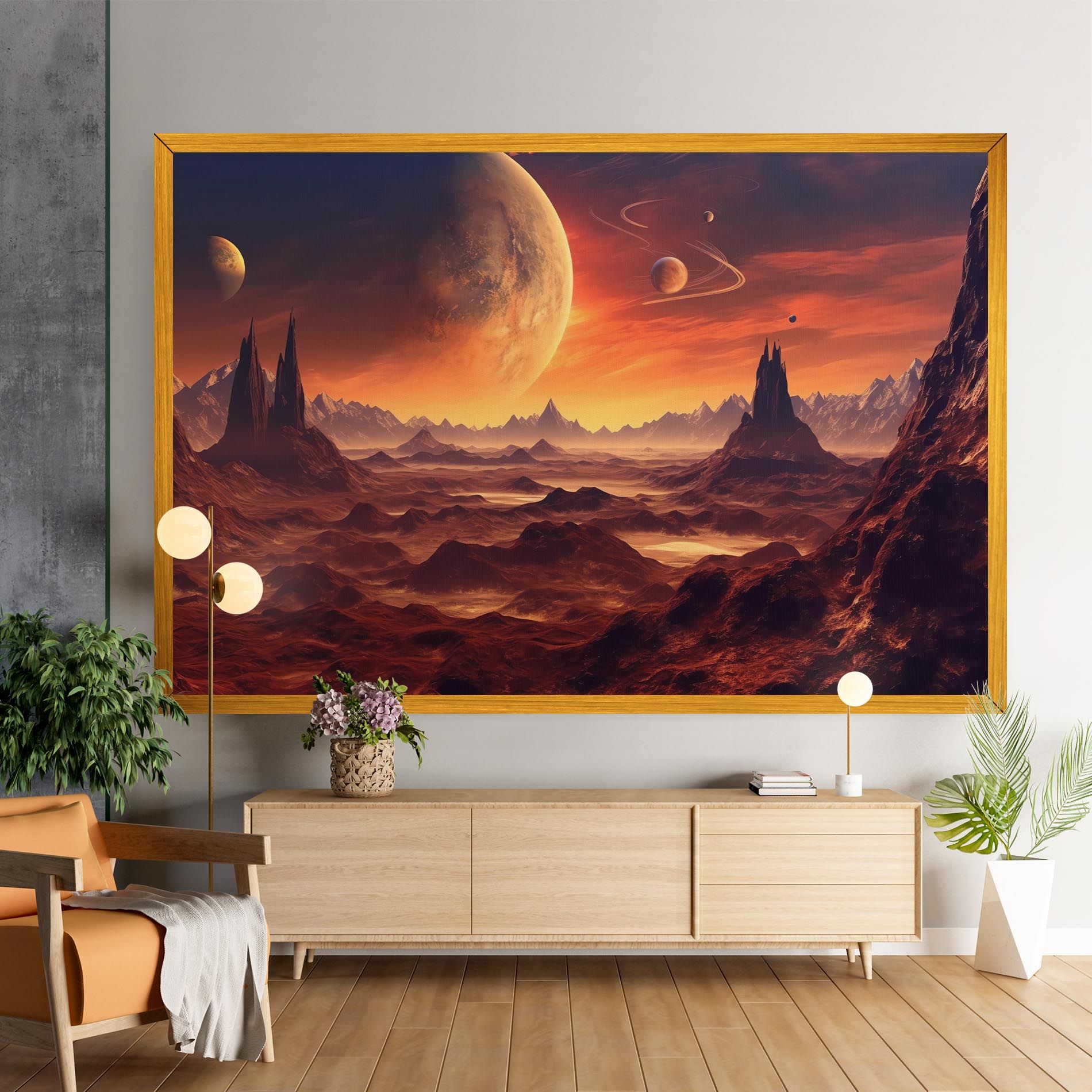 Fiery Orange Sunset mockup 9